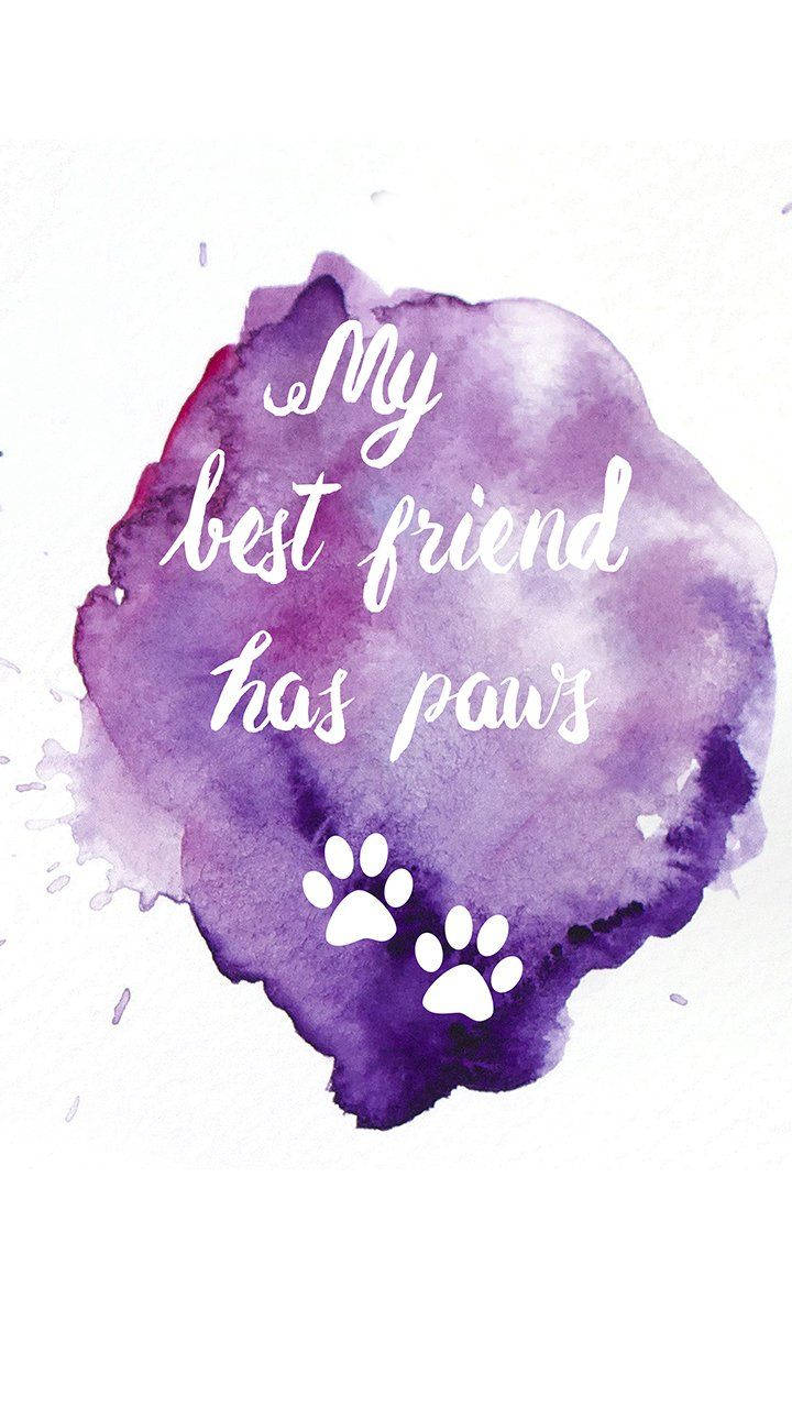 Best Friends As Pets Paw Prints Background