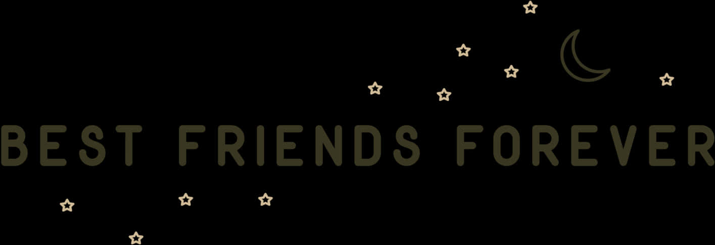 Best Friends Forever Night Sky PNG