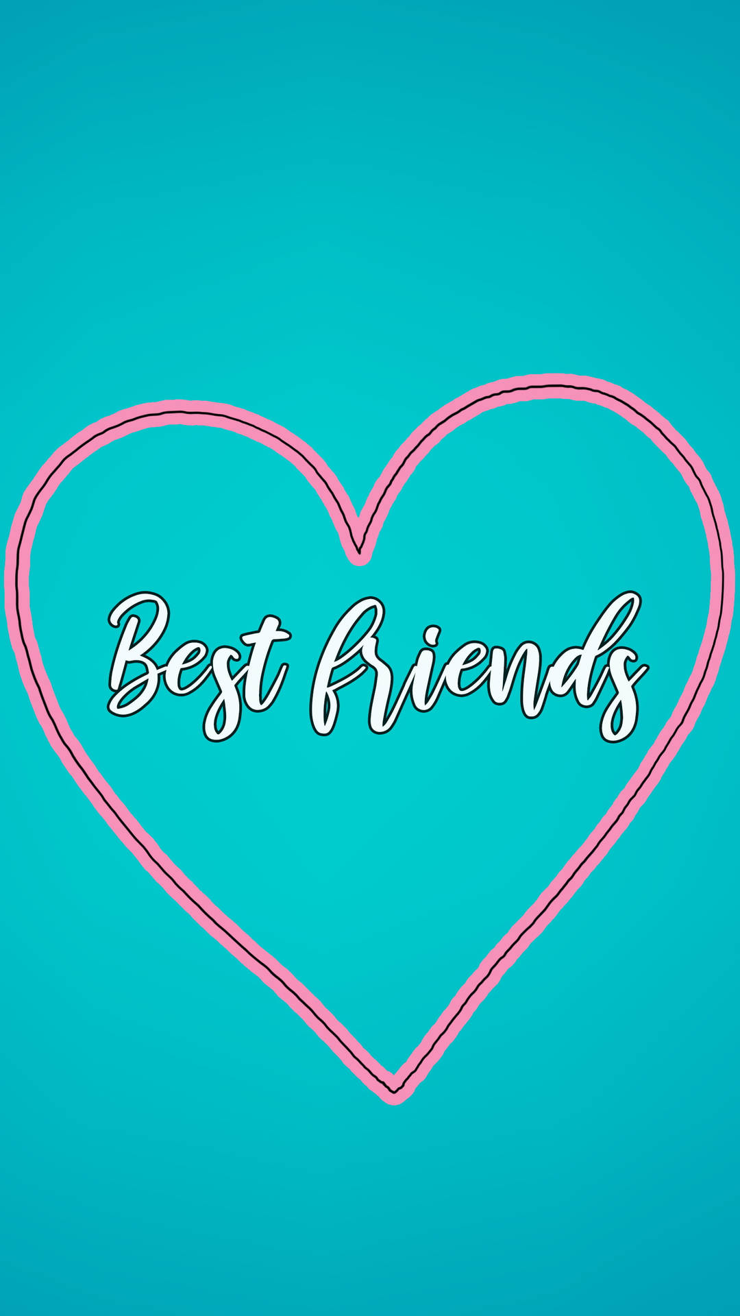 Best Friends Heart Girly Bff Background