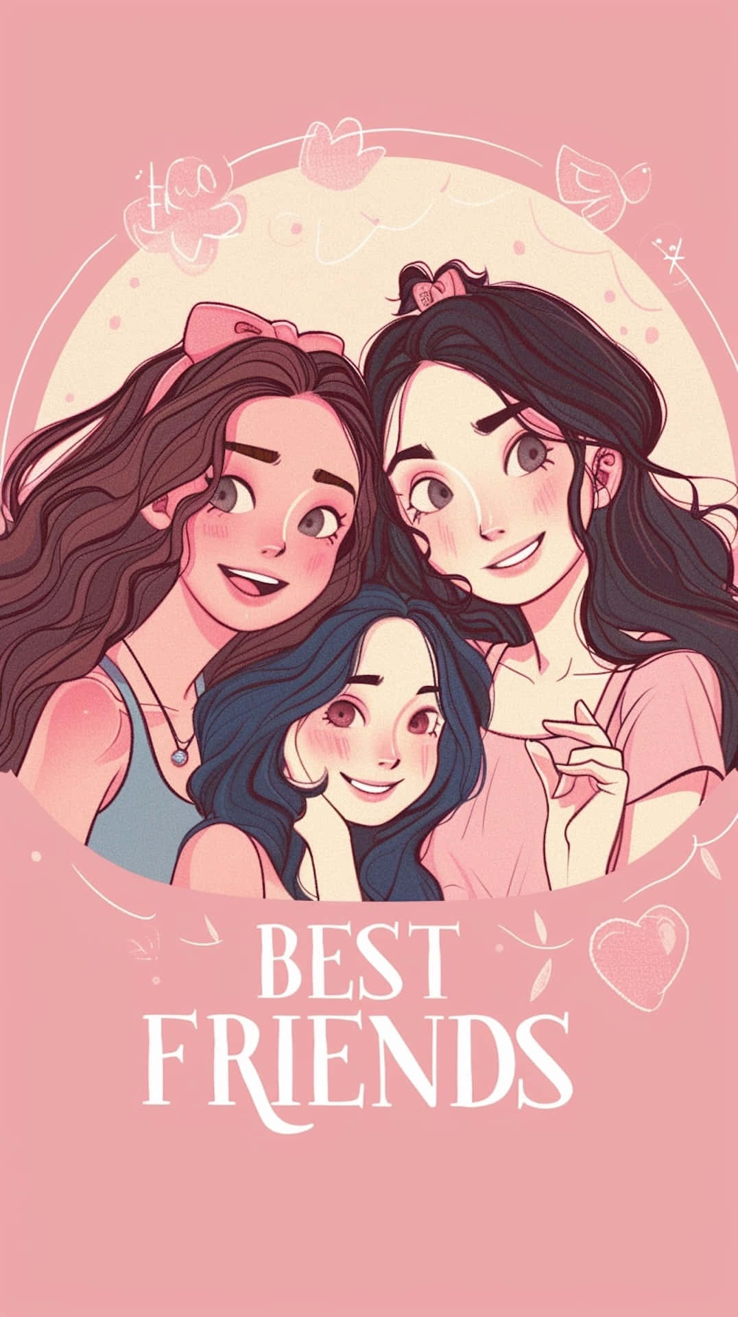 Best Friends Illustrated Pfp Wallpaper