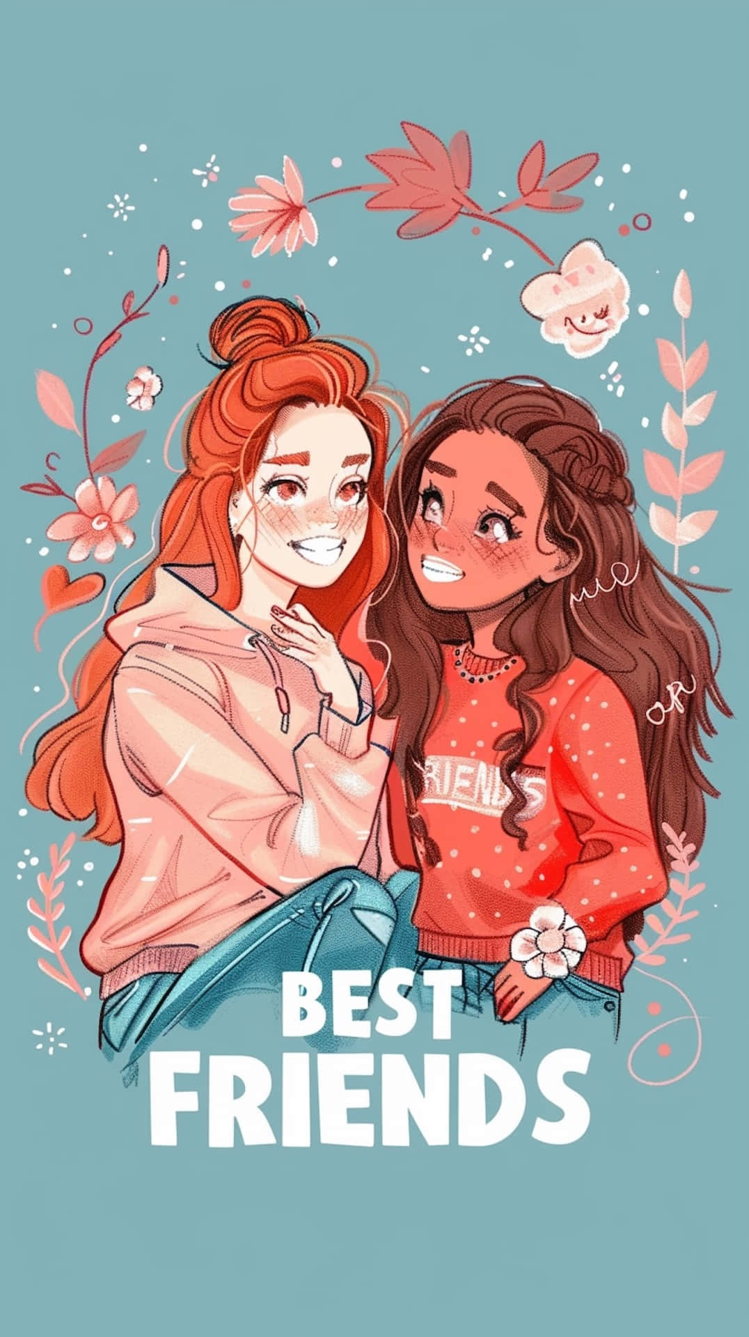 Best Friends Illustration P F P Wallpaper
