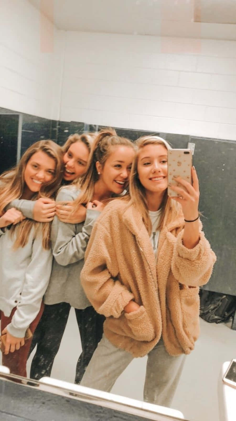 Best Friends Selfie In Bathroom Picture