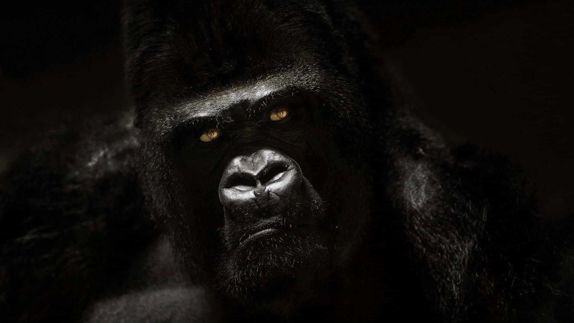 Durchdringendegelbe Augen - Bestes Gorilla-hintergrundbild