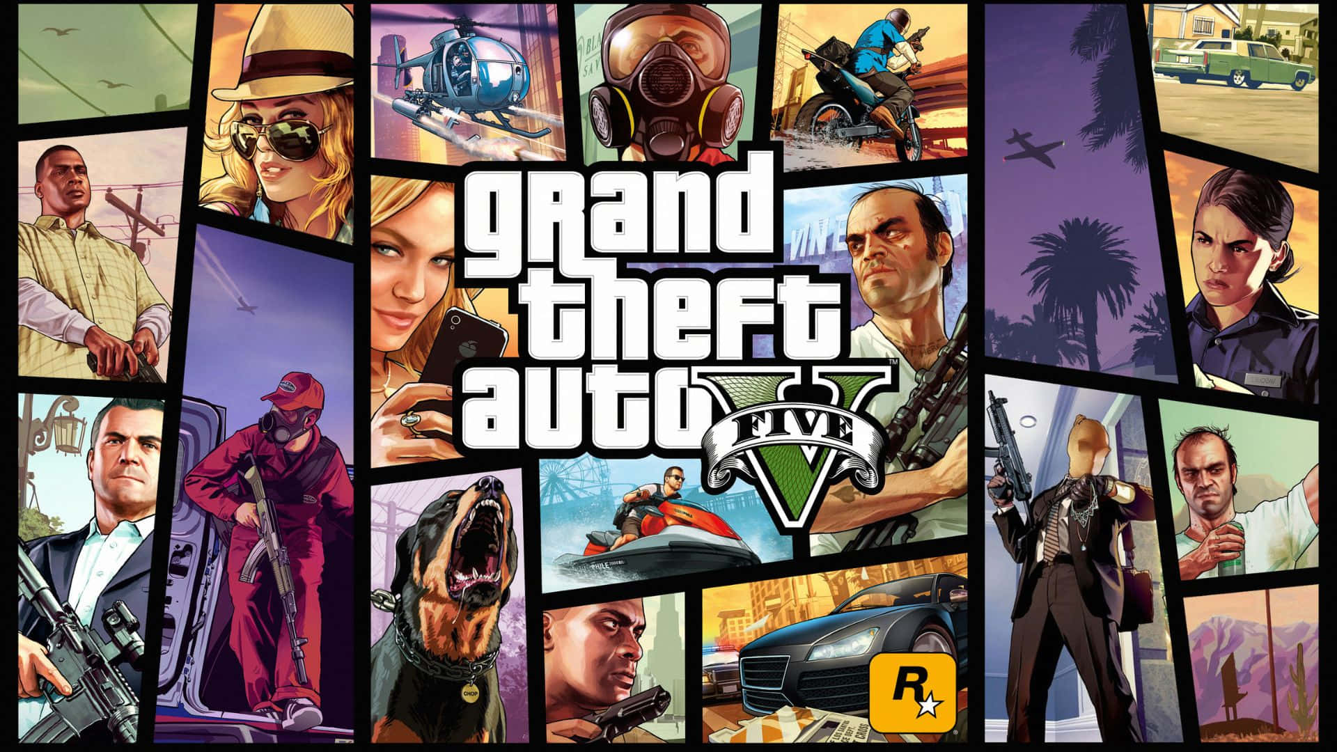 Sfondo Per Computer Di Grand Theft Auto V, Un Gioco Per Pc.