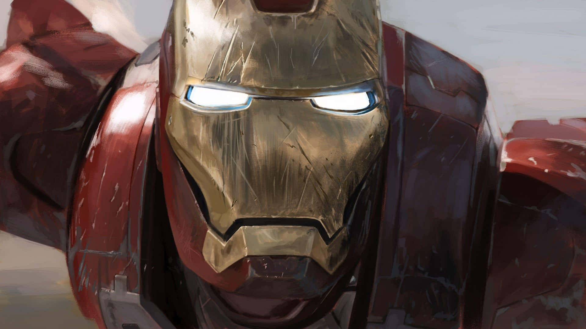 Tony Stark's transformation fra milliardær til Iron Man vises i dette grafiske tapet. Wallpaper