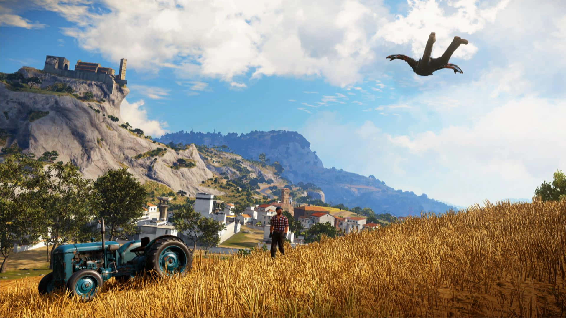 Best Just Cause 4 Background Rico Flying Over Farmland