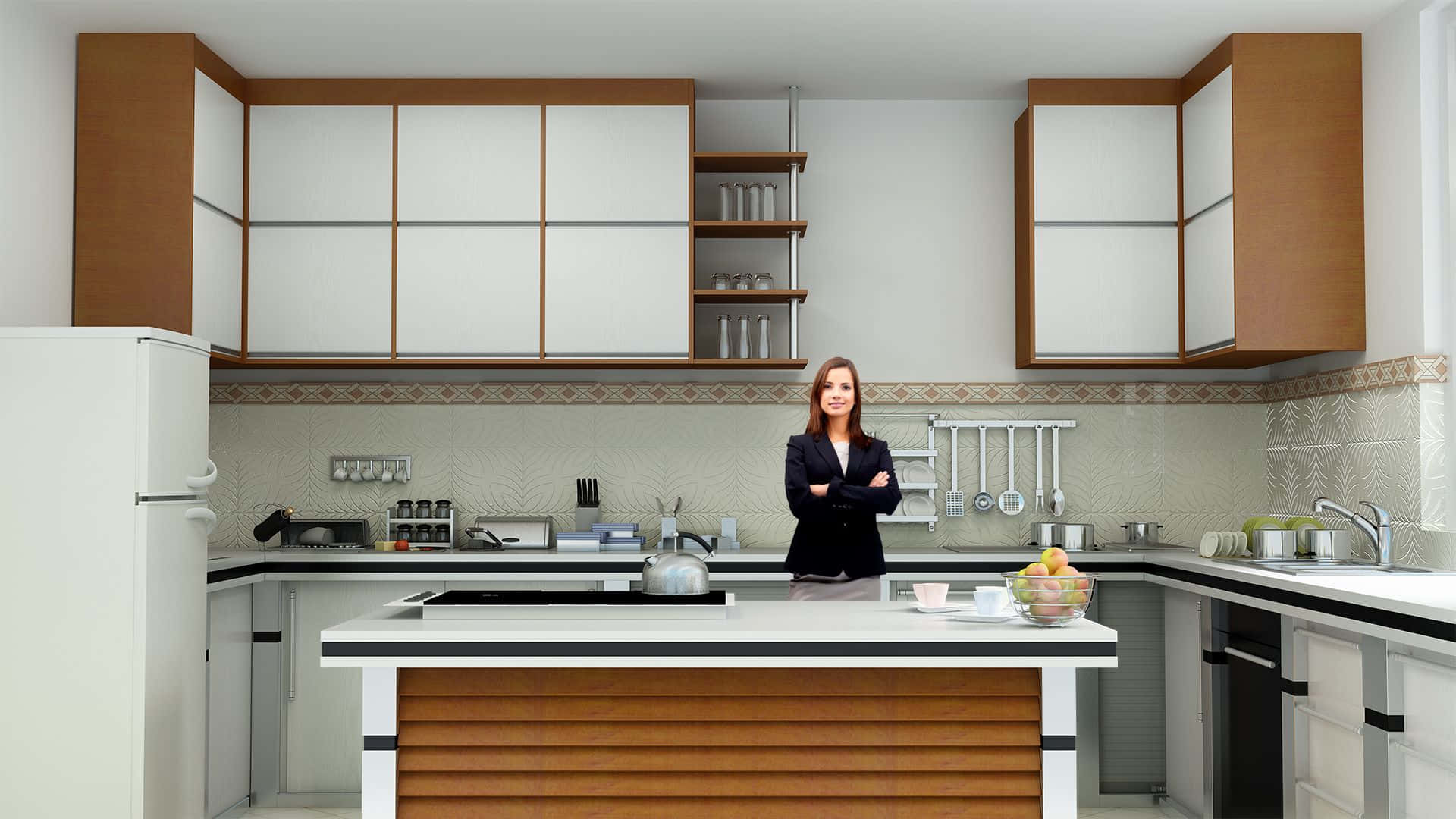Những tông màu xanh lá cây và trắng trang trí cho nền phòng bếp sẽ mang đến cho bạn một không gian sống động và tươi mới. Hãy xem hình ảnh để nhận thấy được sự khác biệt mà màu xanh lá cây và trắng tạo nên.