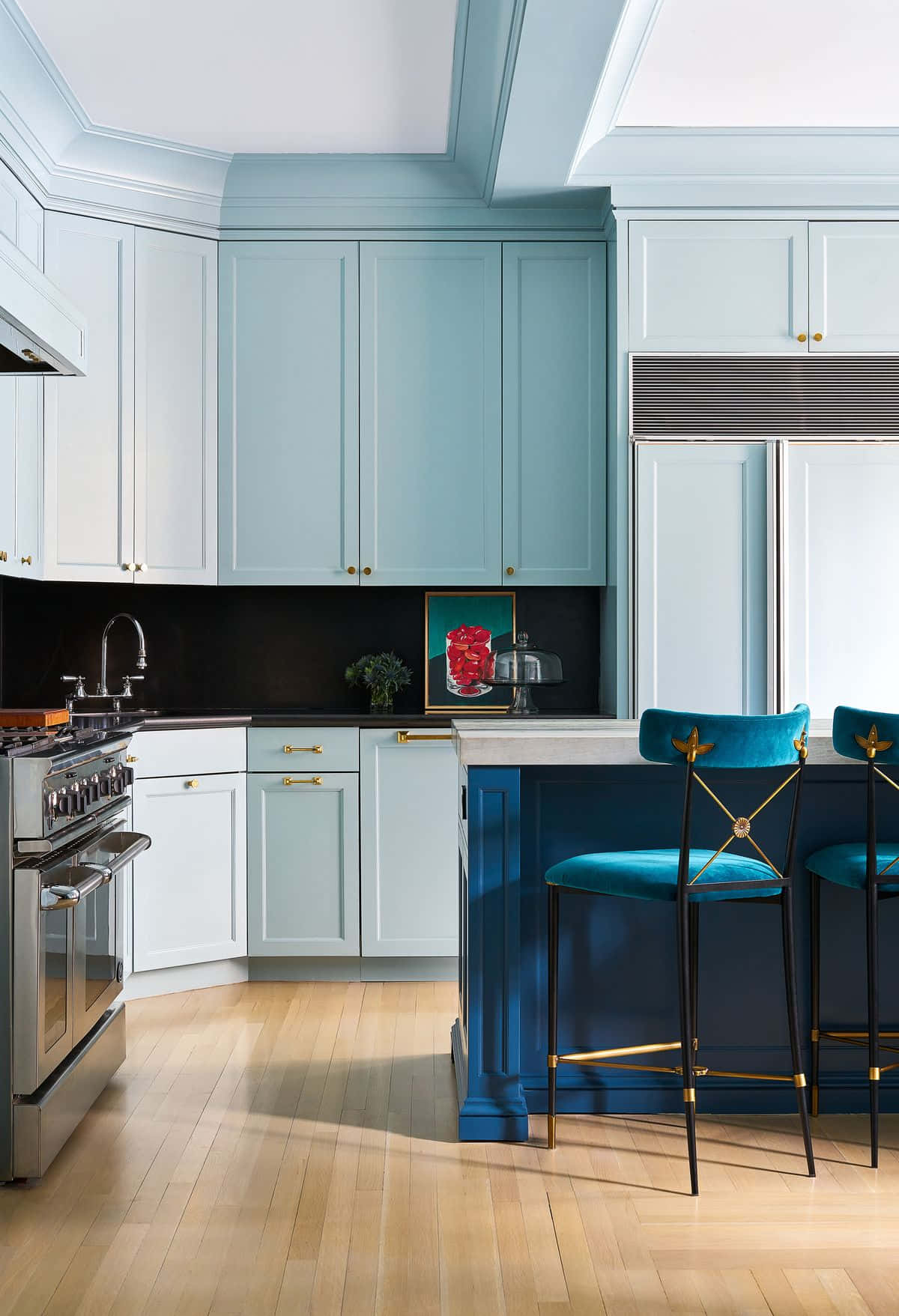 Blauestühle - Der Beste Hintergrund Für Die Küche.