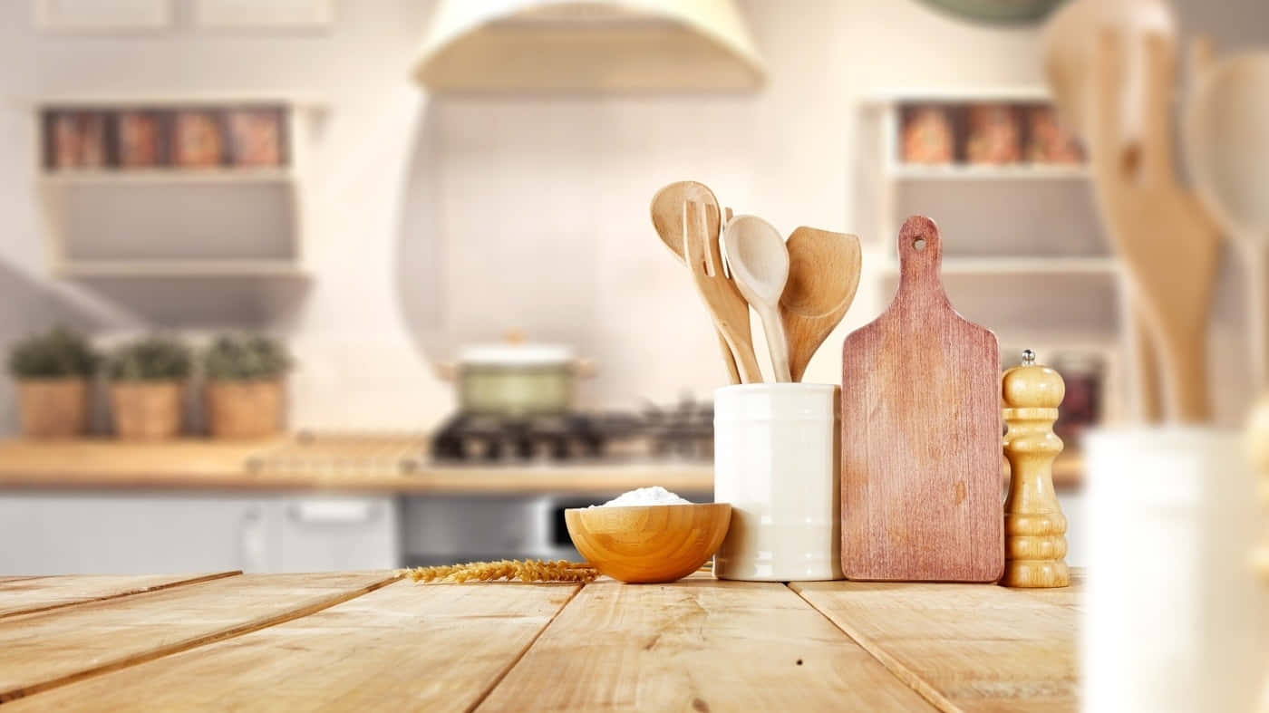 Wooden Cutlery Best Kitchen Background