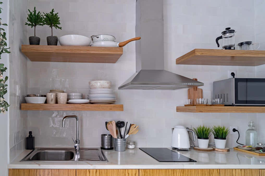 Scandinavian Shelves Best Kitchen Background