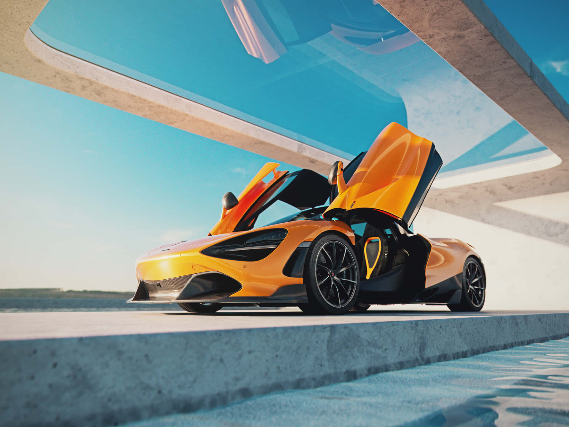 Yellow Best McLaren 720S Background