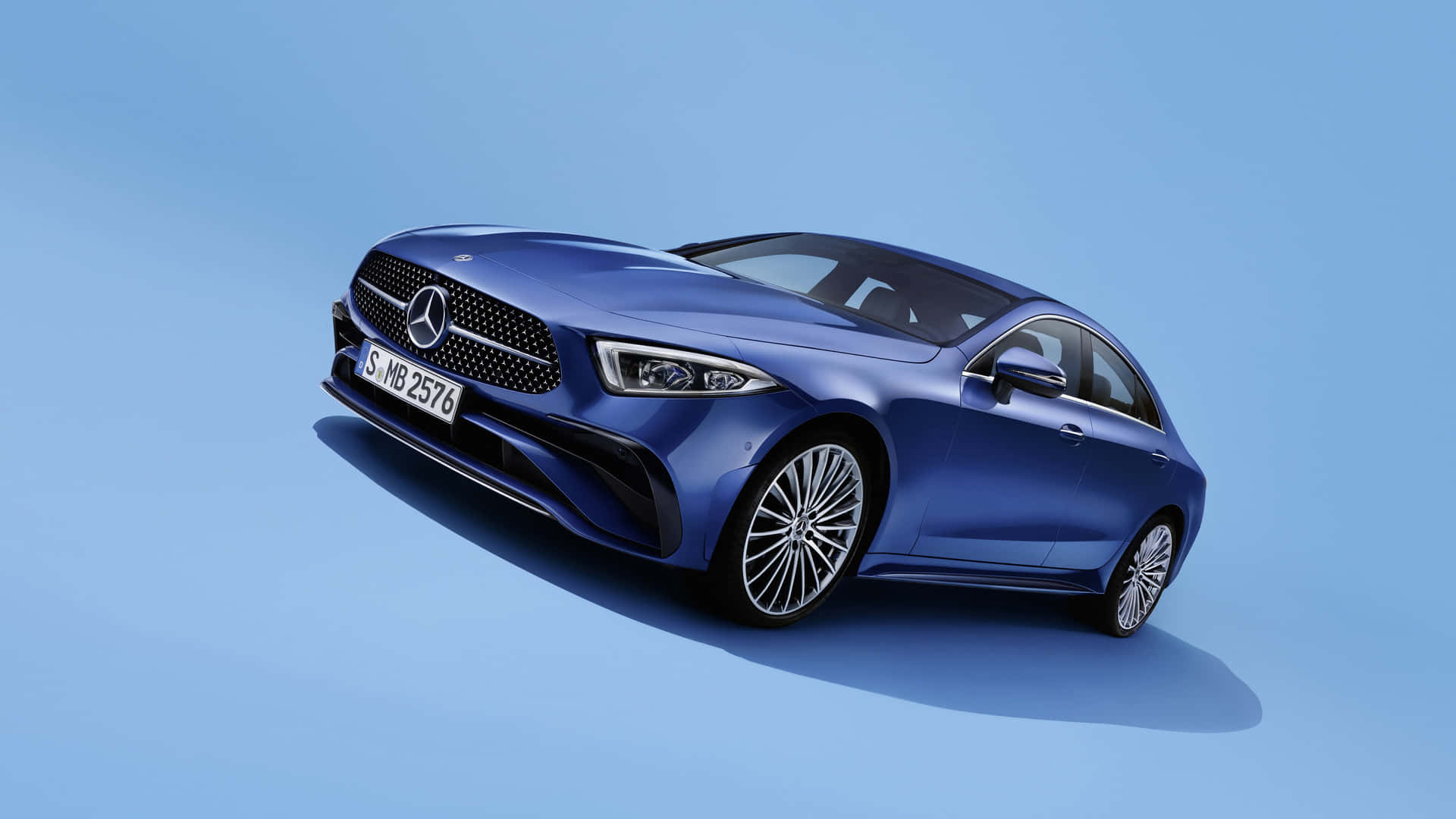 Mejorfondo De Pantalla De Mercedes: Un Mercedes-benz Cls Azul