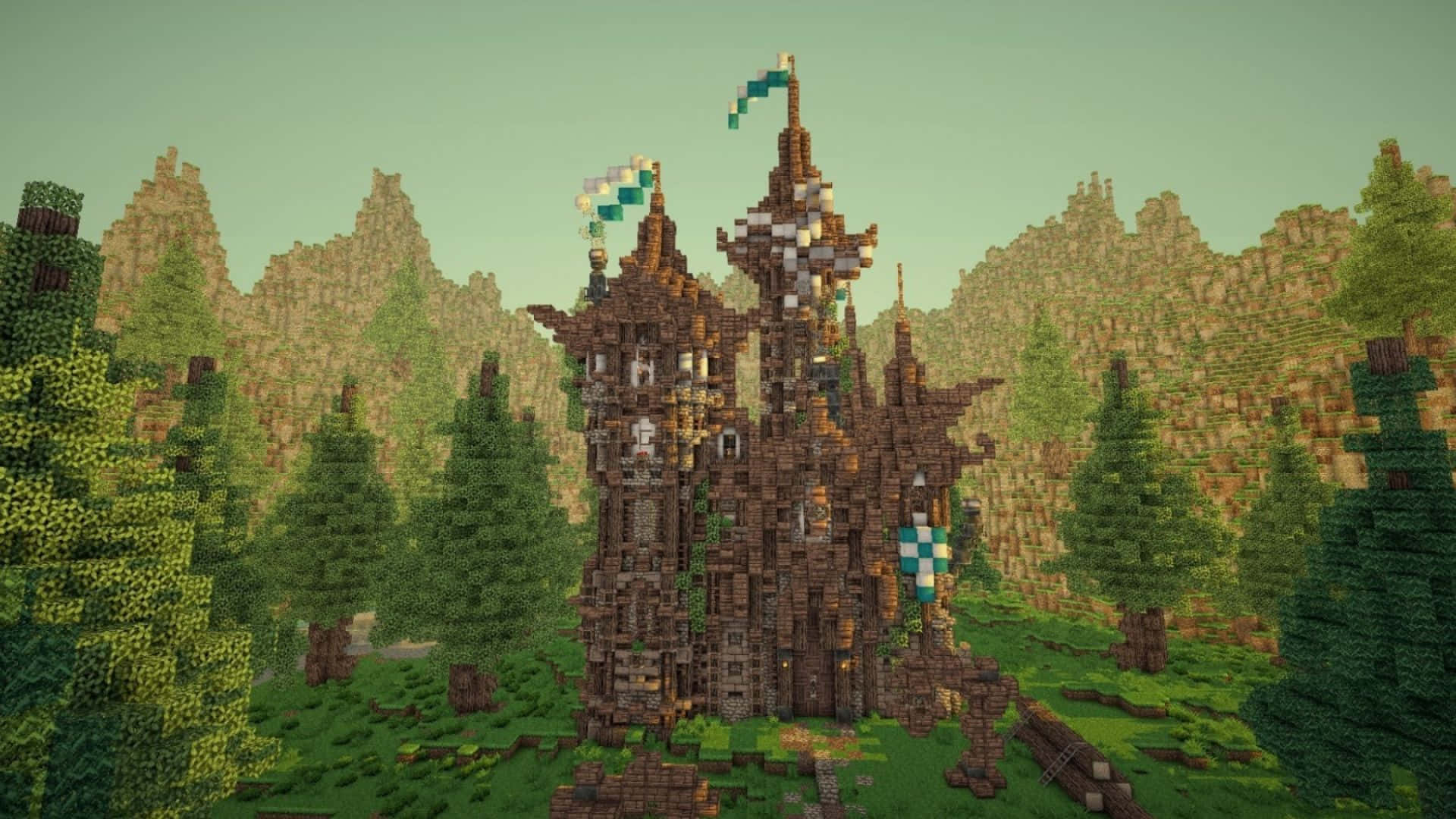Esploral'avventura Di Costruire Mondi Nel Miglior Minecraft