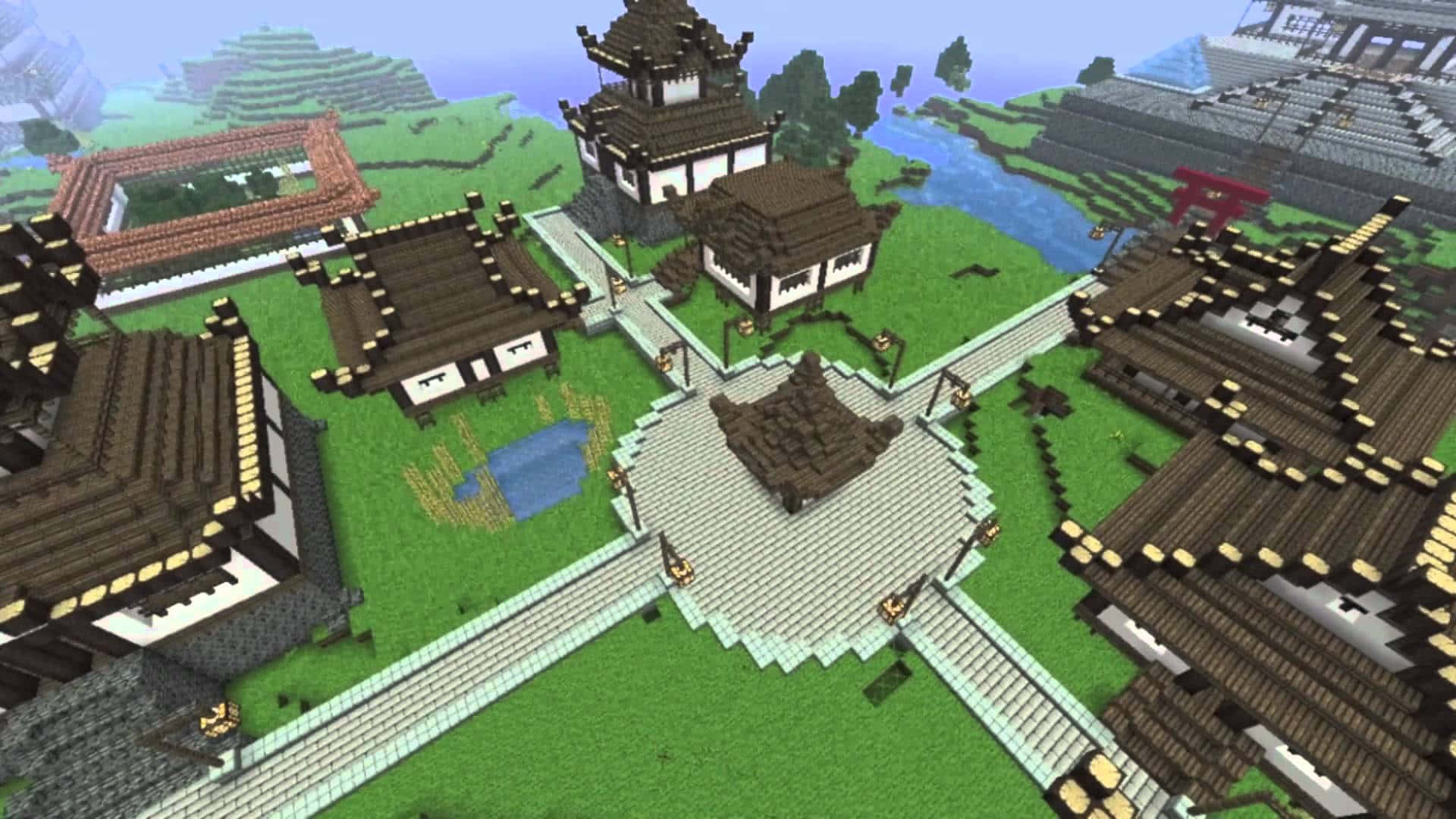 Unoscreenshot Di Un Villaggio Di Minecraft