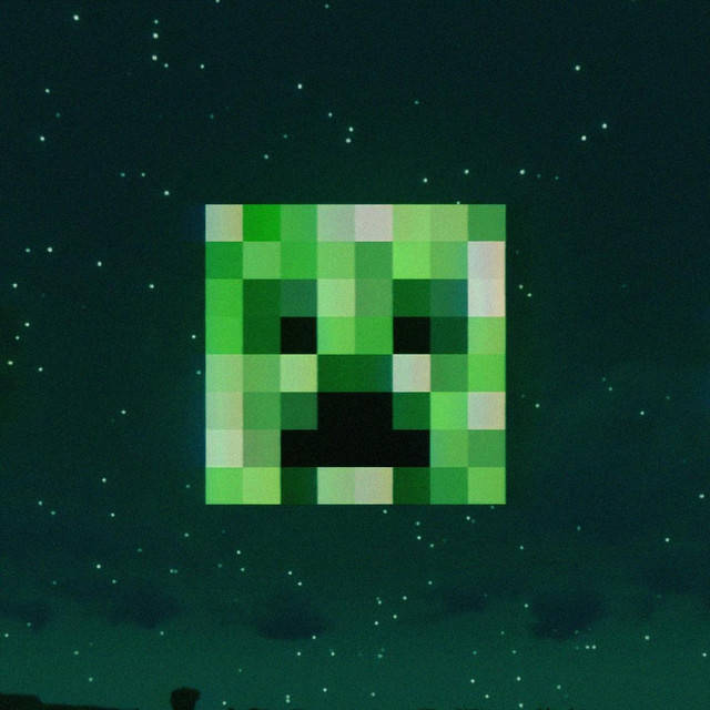 Den bedste Minecraft Creeper Starry Sky Tapet Wallpaper