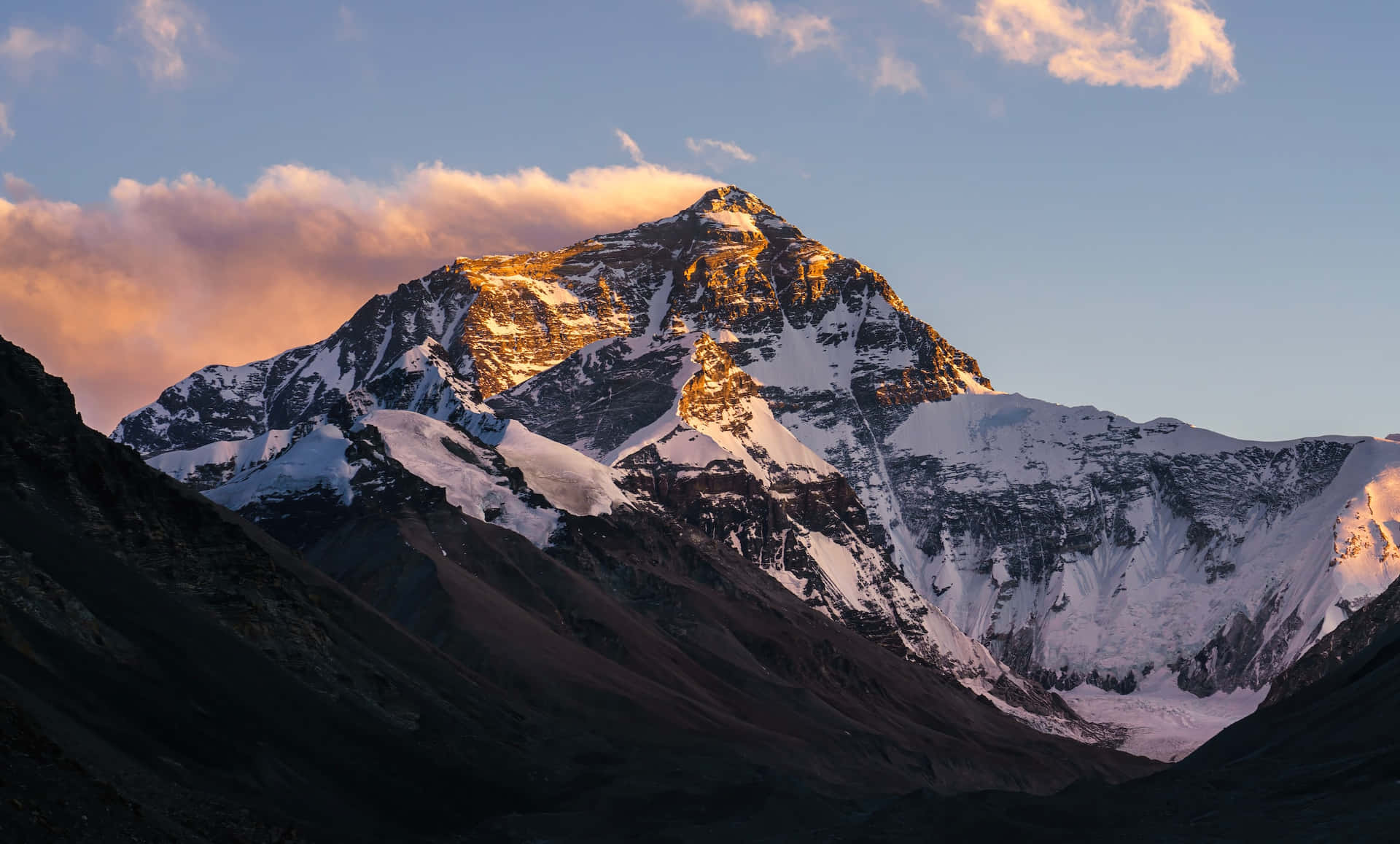 Bästanaturbakgrunden Av Mount Everest.