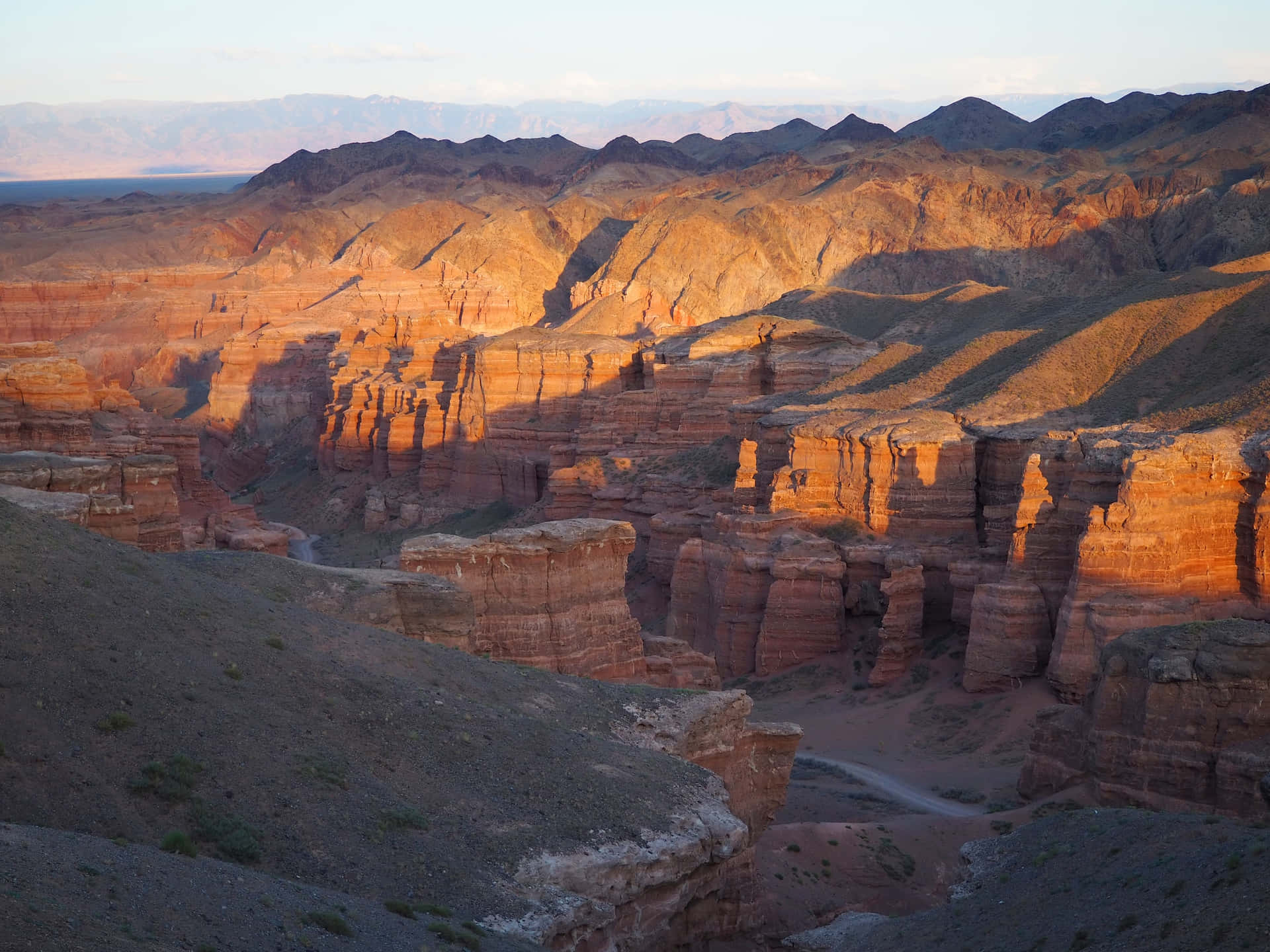 Besternaturhintergrund Des Charyn Canyon In Kasachstan