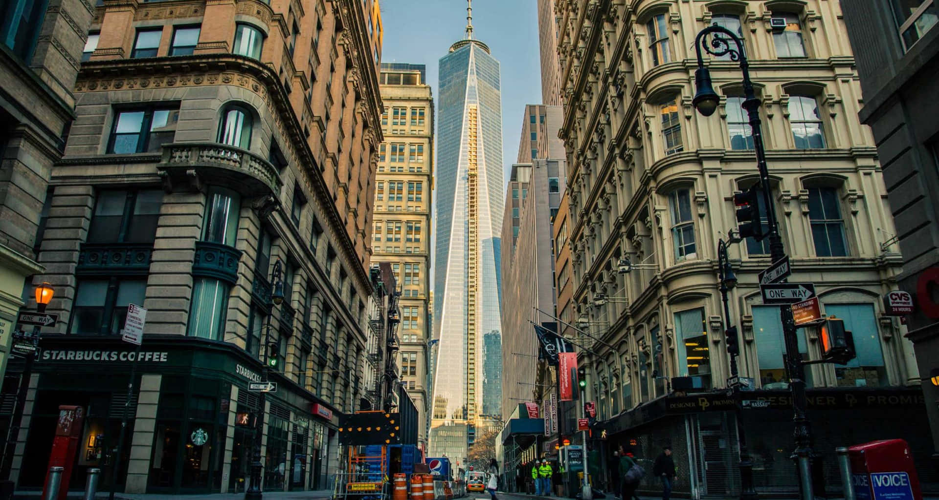 Bästabakgrundsbild Från Financial District, New York.
