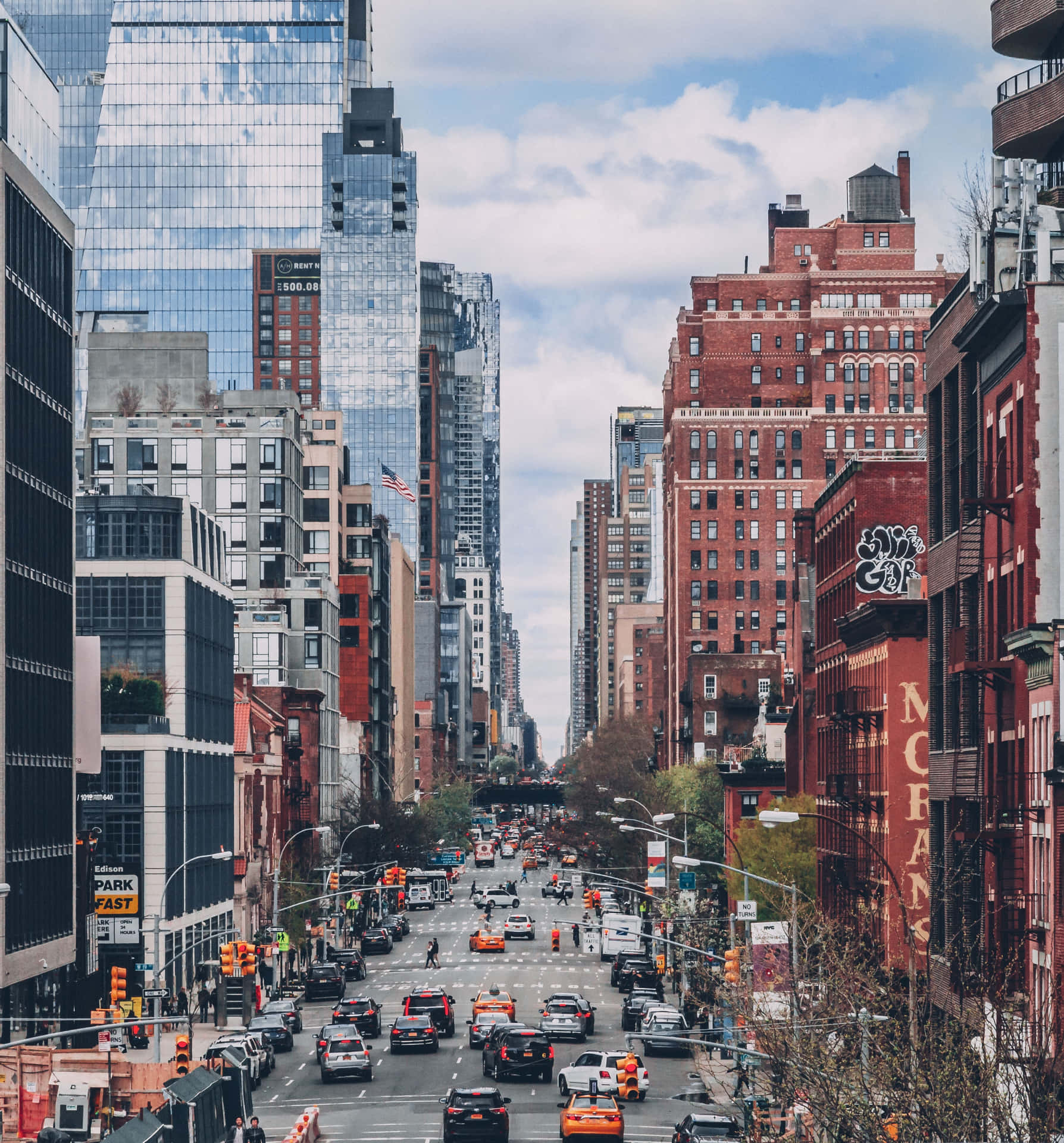 Stadtstraßenbestes New York Hintergrund