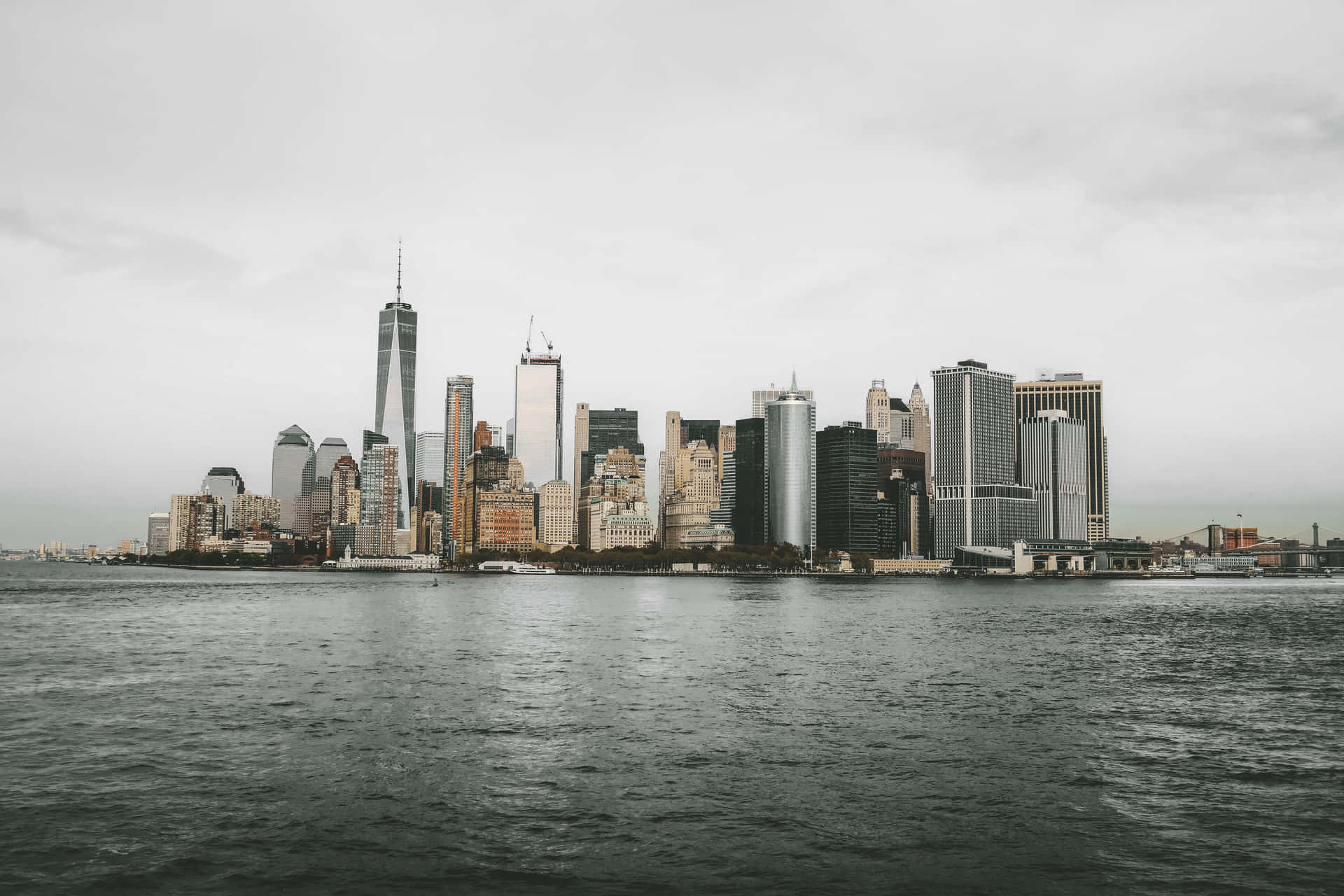Aussichtauf Den Hudson River - Bester Hintergrundbildschirm Für New York.