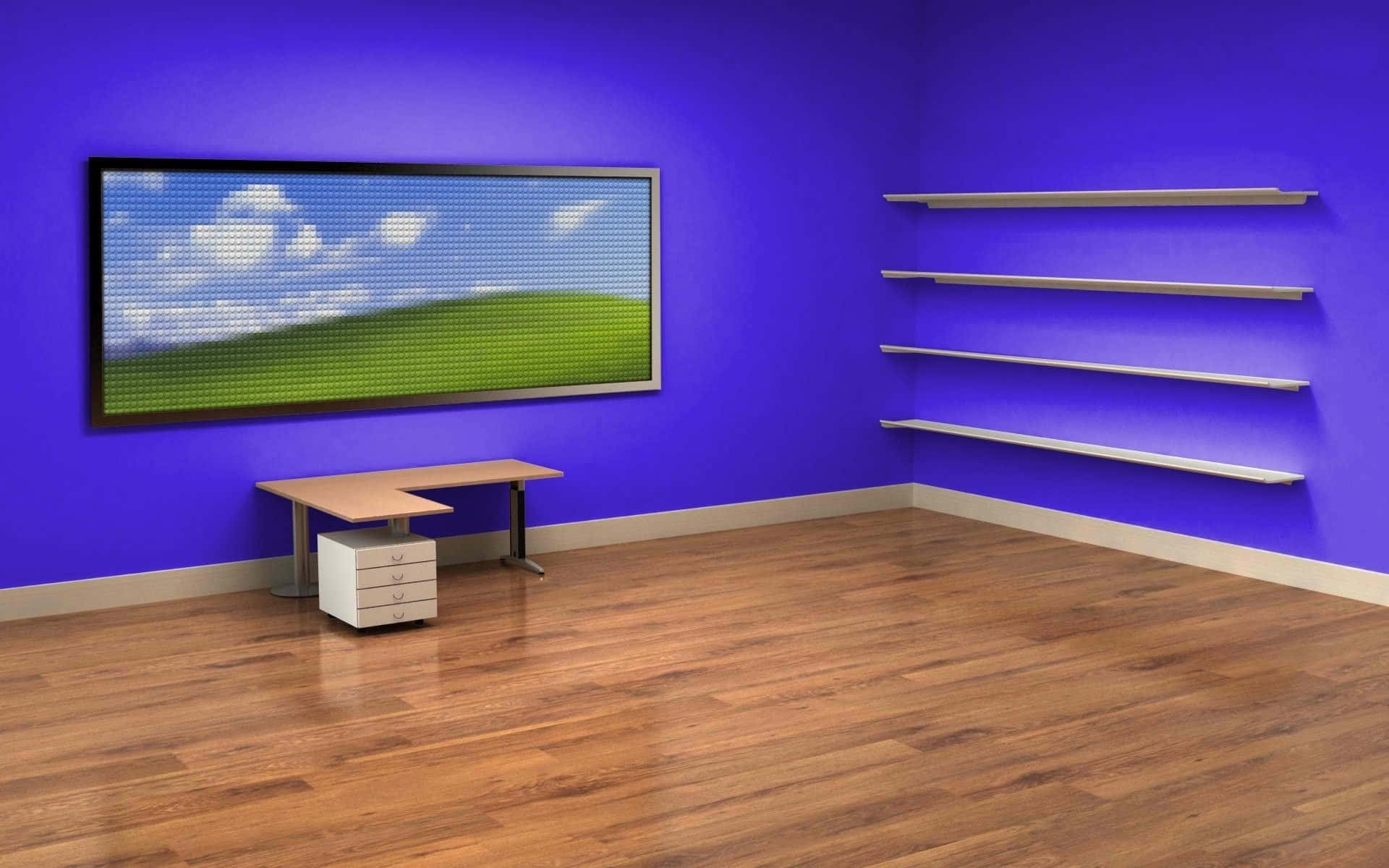 Bestesbüro-hintergrundbild Blaue Wand