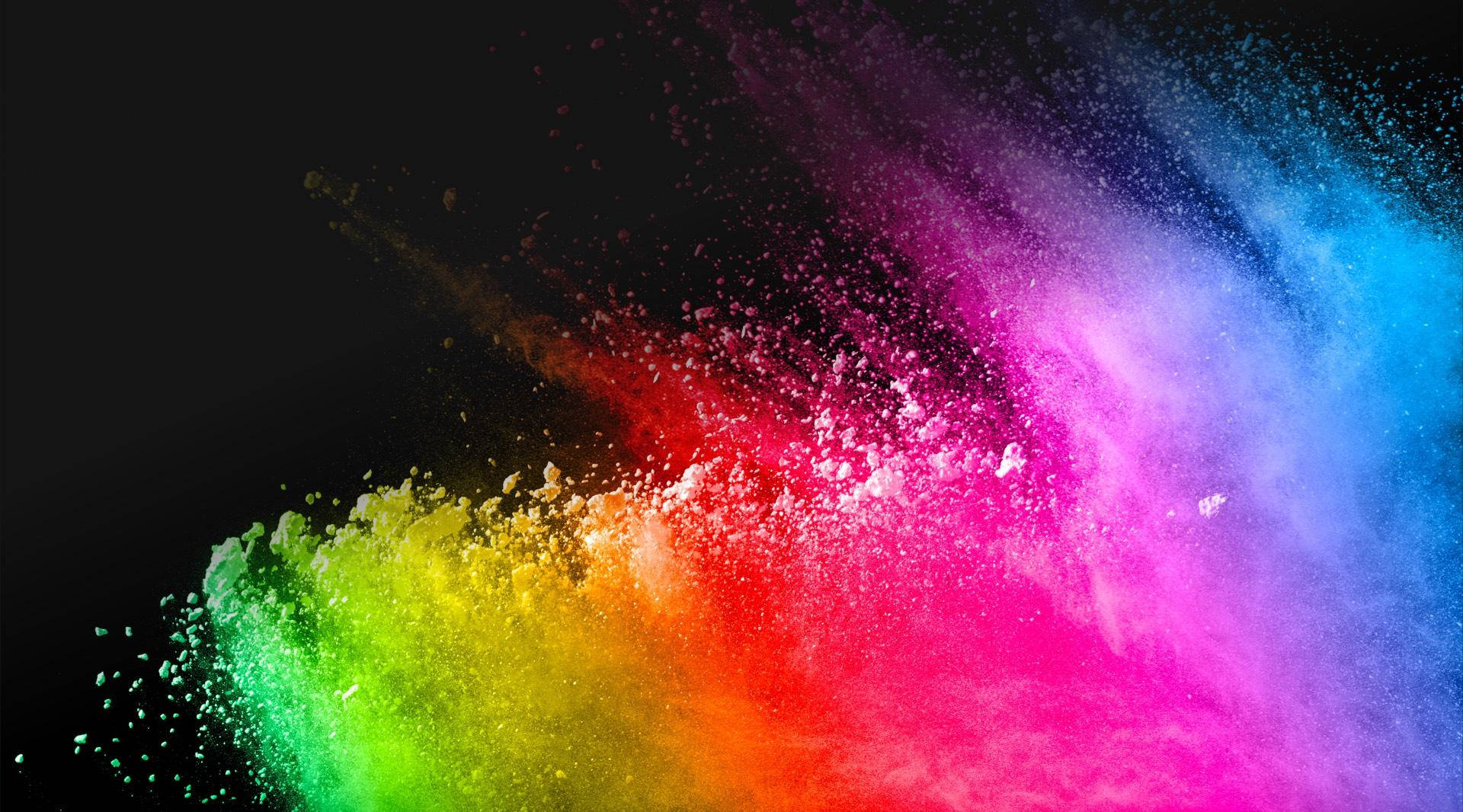 Bedste OLED regnbue pulver eksplosion citron kalejdoscope Wallpaper