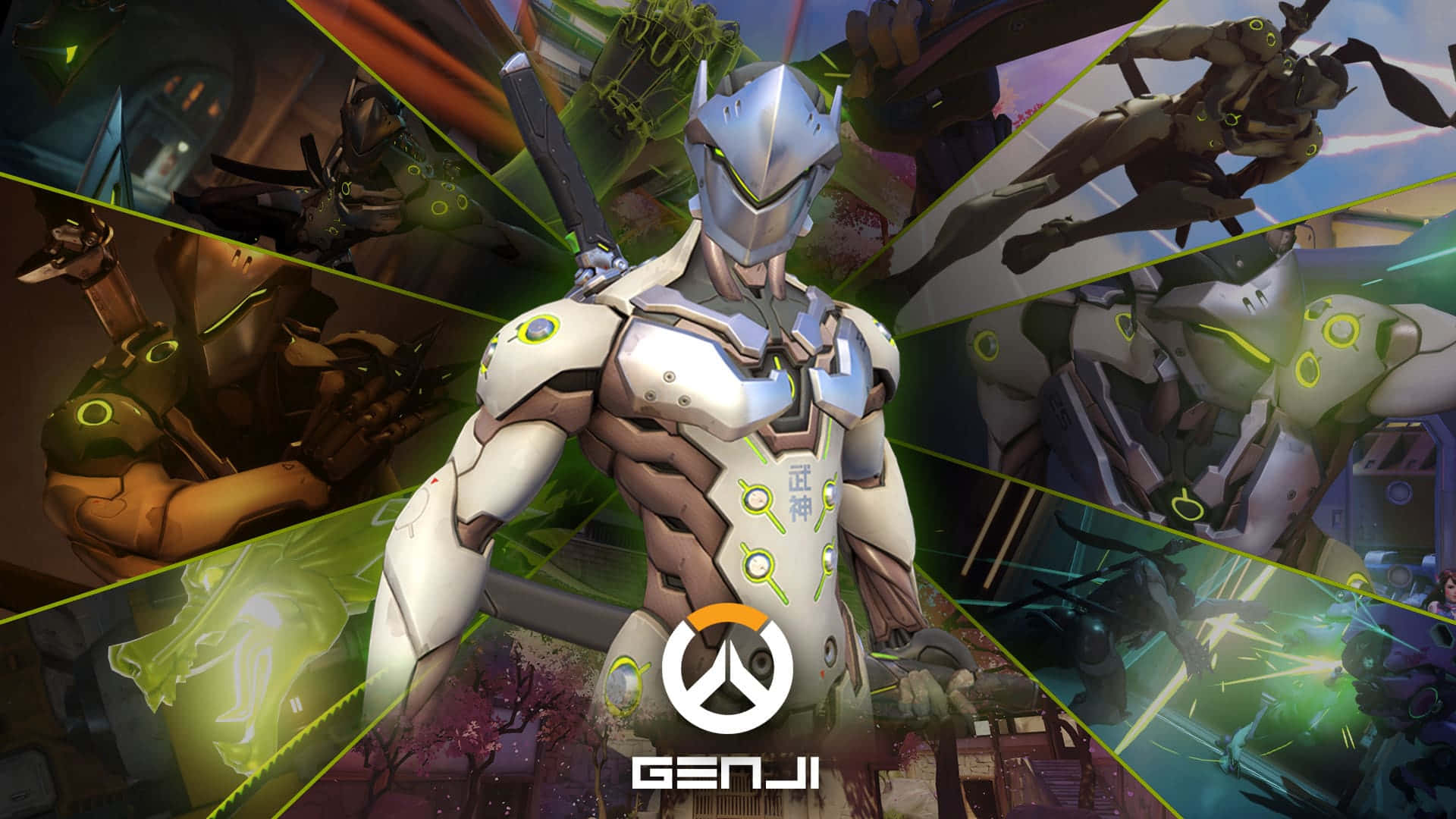 Genji Collage Best Overwatch Background