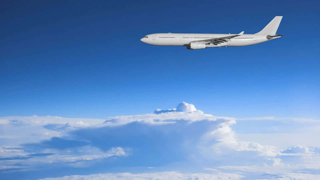 Best Plane Background Airplane Flying Above The Clouds Background