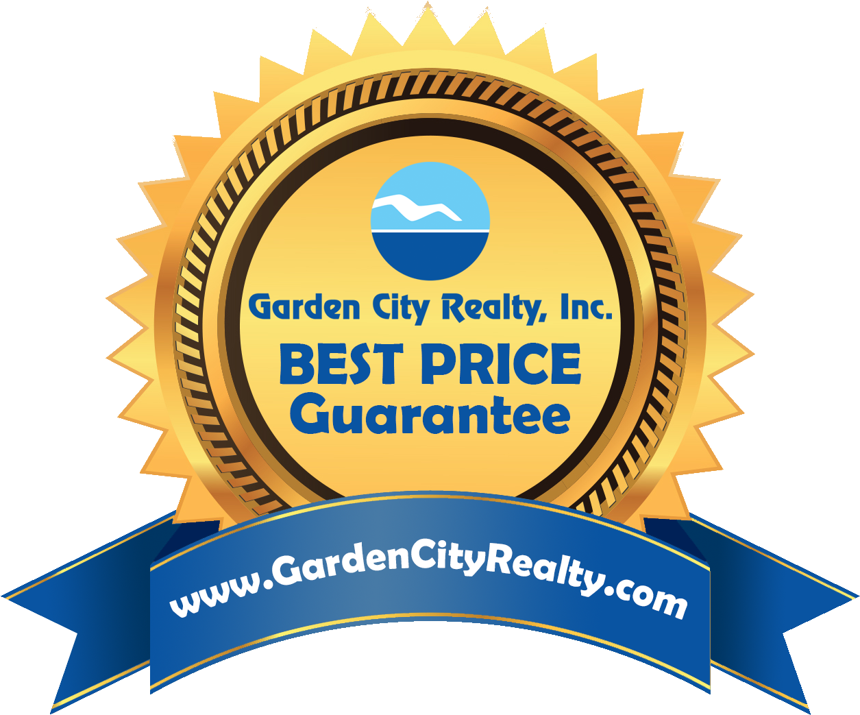 Download Best Price Guarantee Seal Garden City Realty | Wallpapers.com