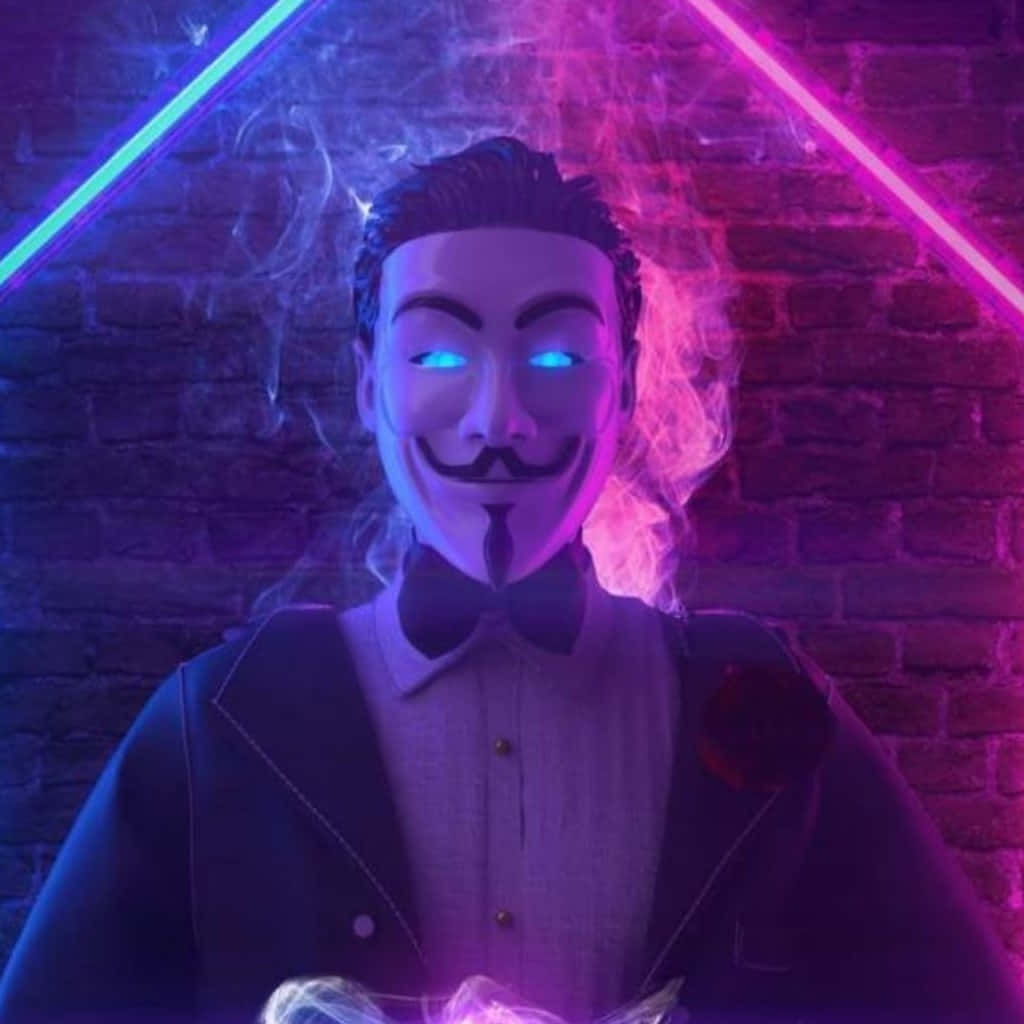 Neon Anonymous Hacker Best Profile Picture