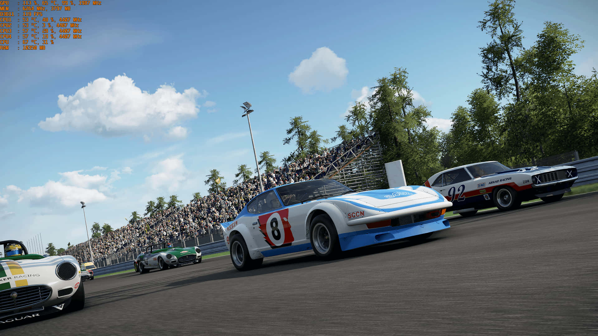 A Screenshot Of A Race Car On A Track