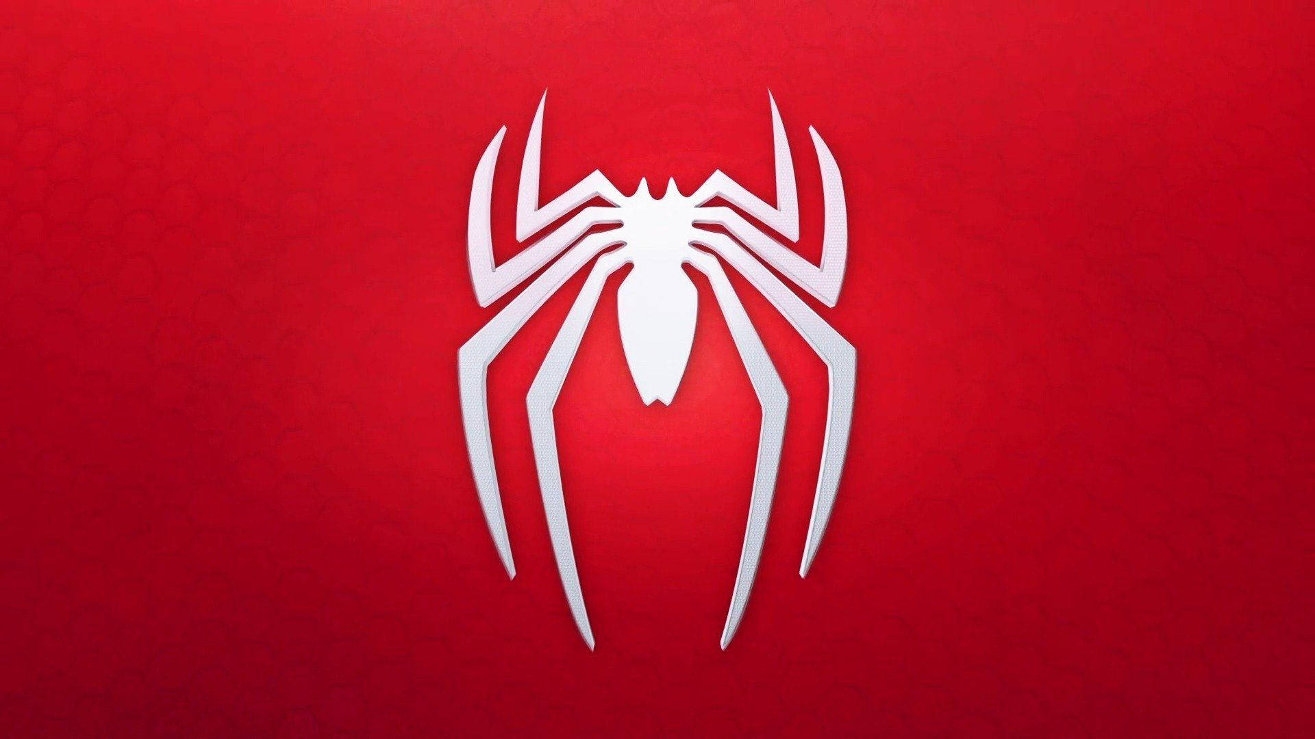 Bedste PS4 Spider-Man Hvid Logo Tapet Wallpaper