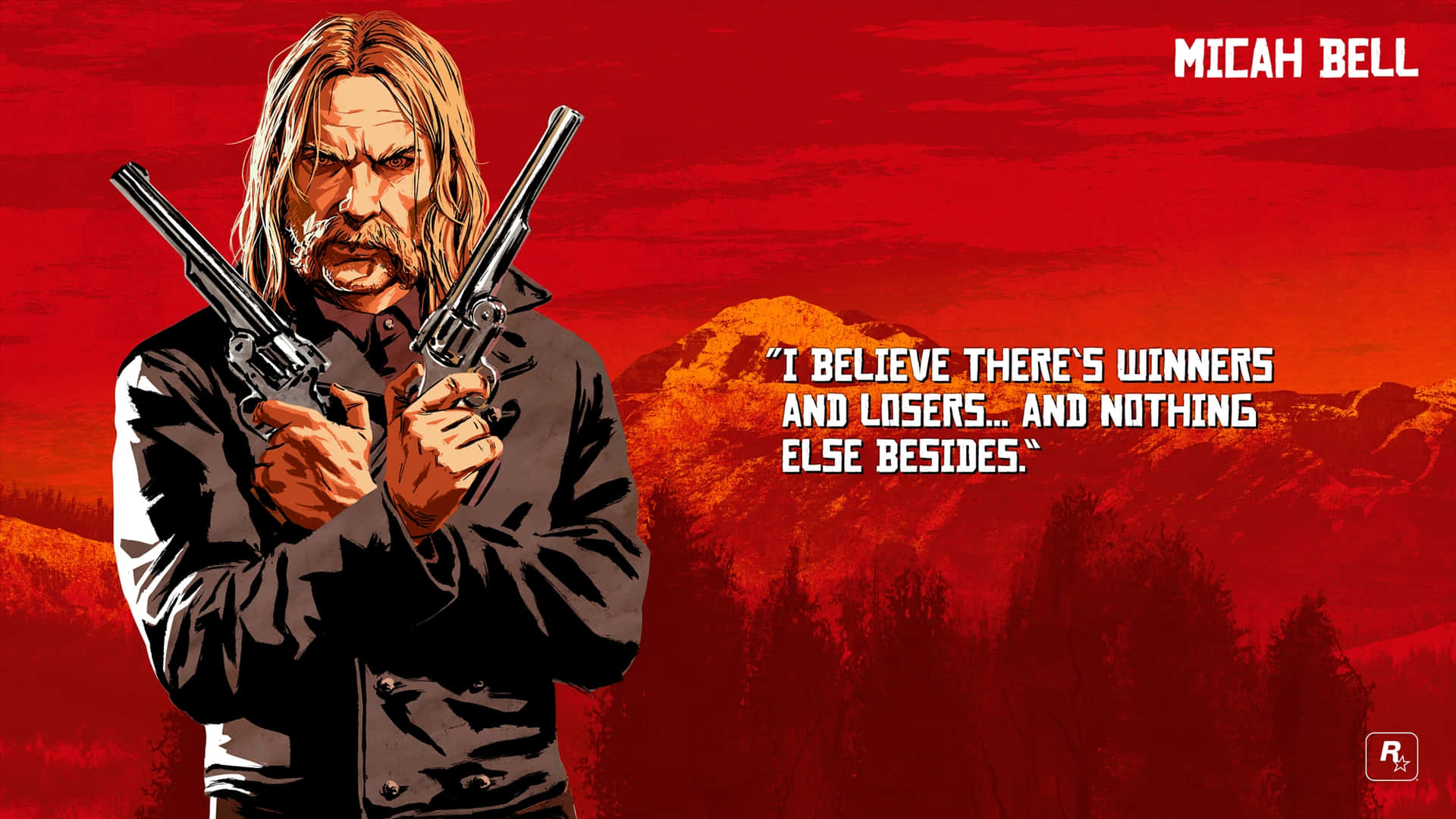 Bästabakgrundsbild Med Citat Från Micah Bell I Red Dead Redemption 2