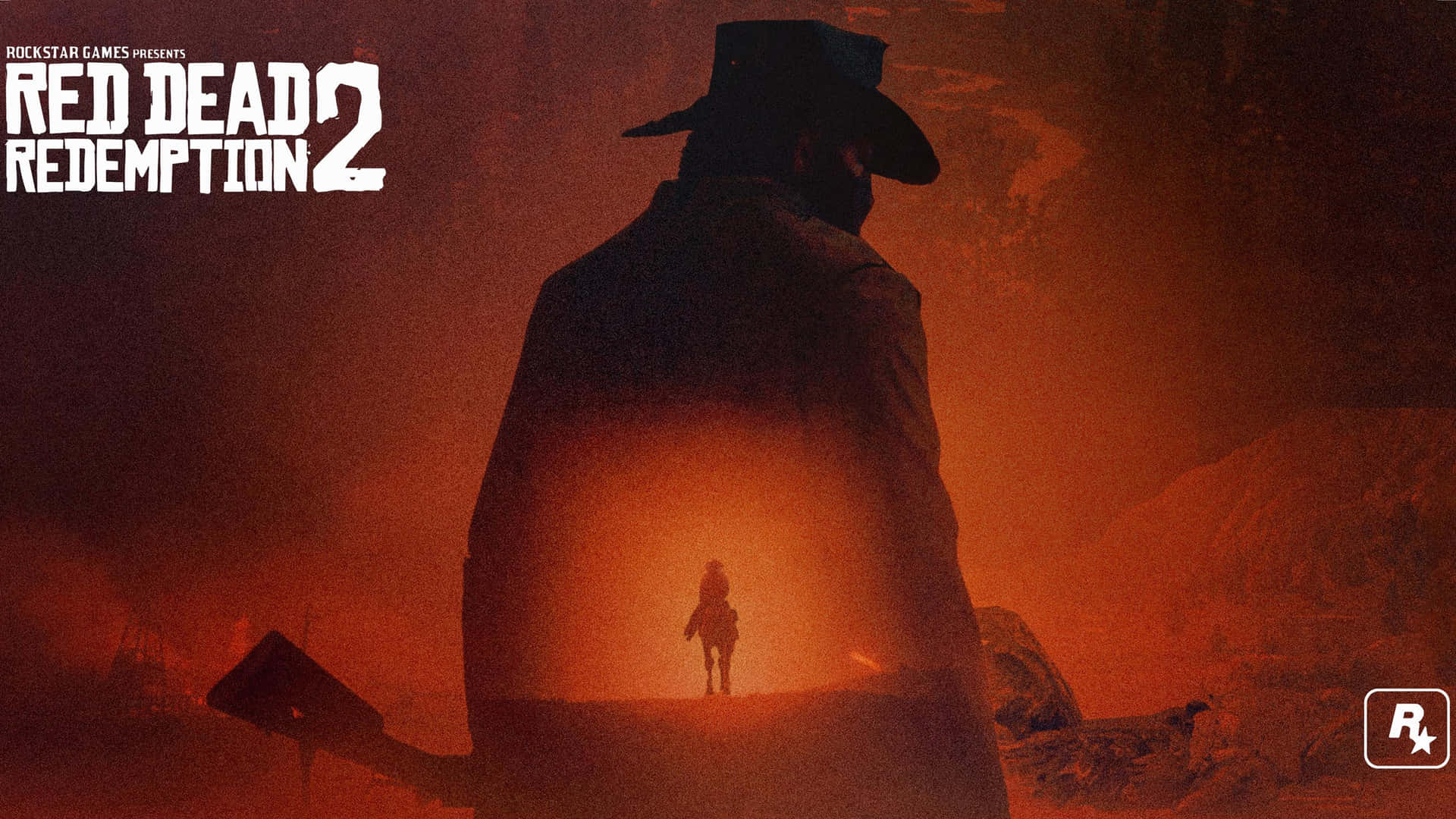 Bästabakgrundsbild Med En Maskerad Cowboy Från Red Dead Redemption 2.