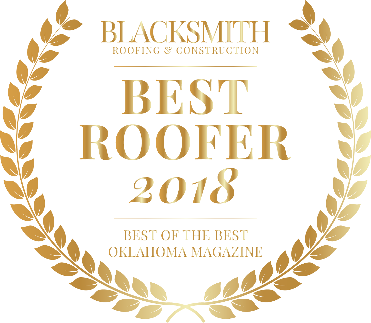Best Roofer Award2018 Blacksmith Roofing PNG