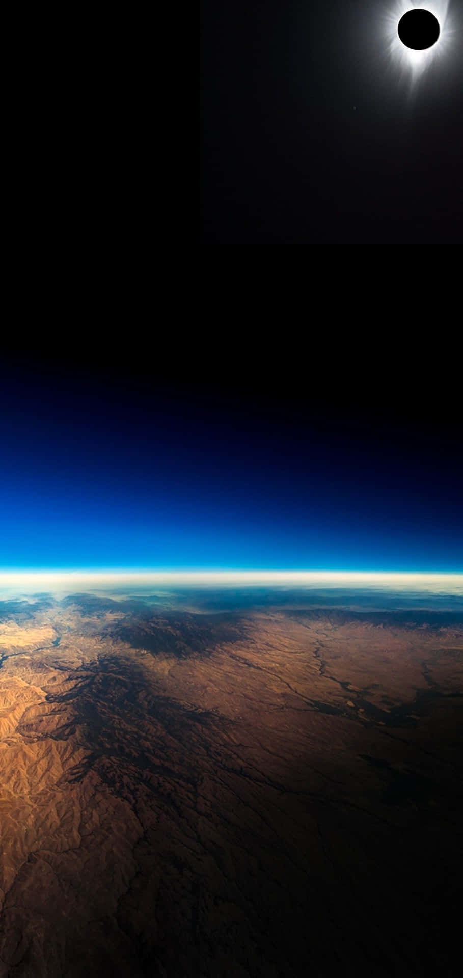 Uneclipse Solar Visto Desde El Espacio Fondo de pantalla