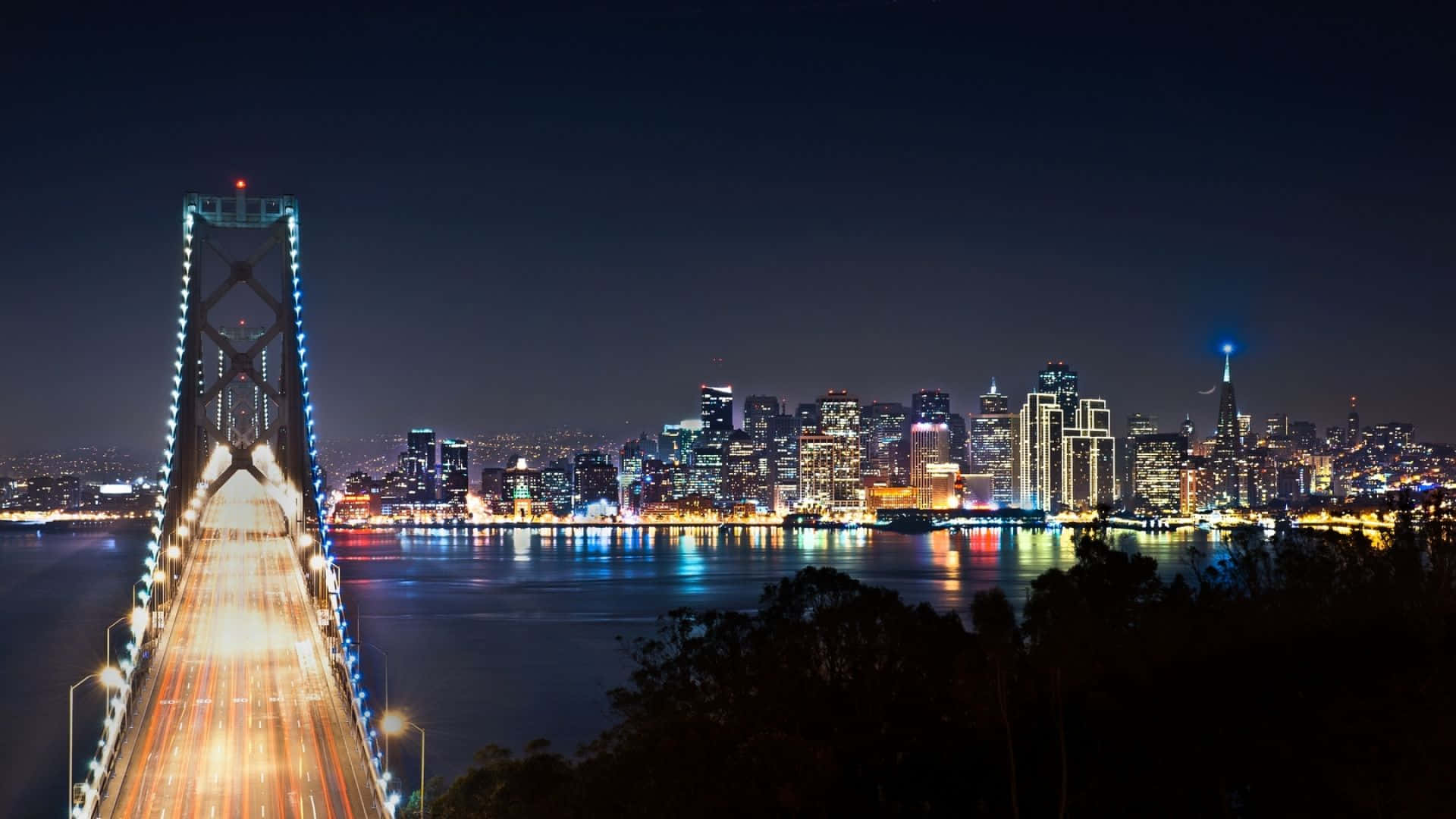 Oaklandbay Bridge Bestes Hintergrundbild Von San Francisco