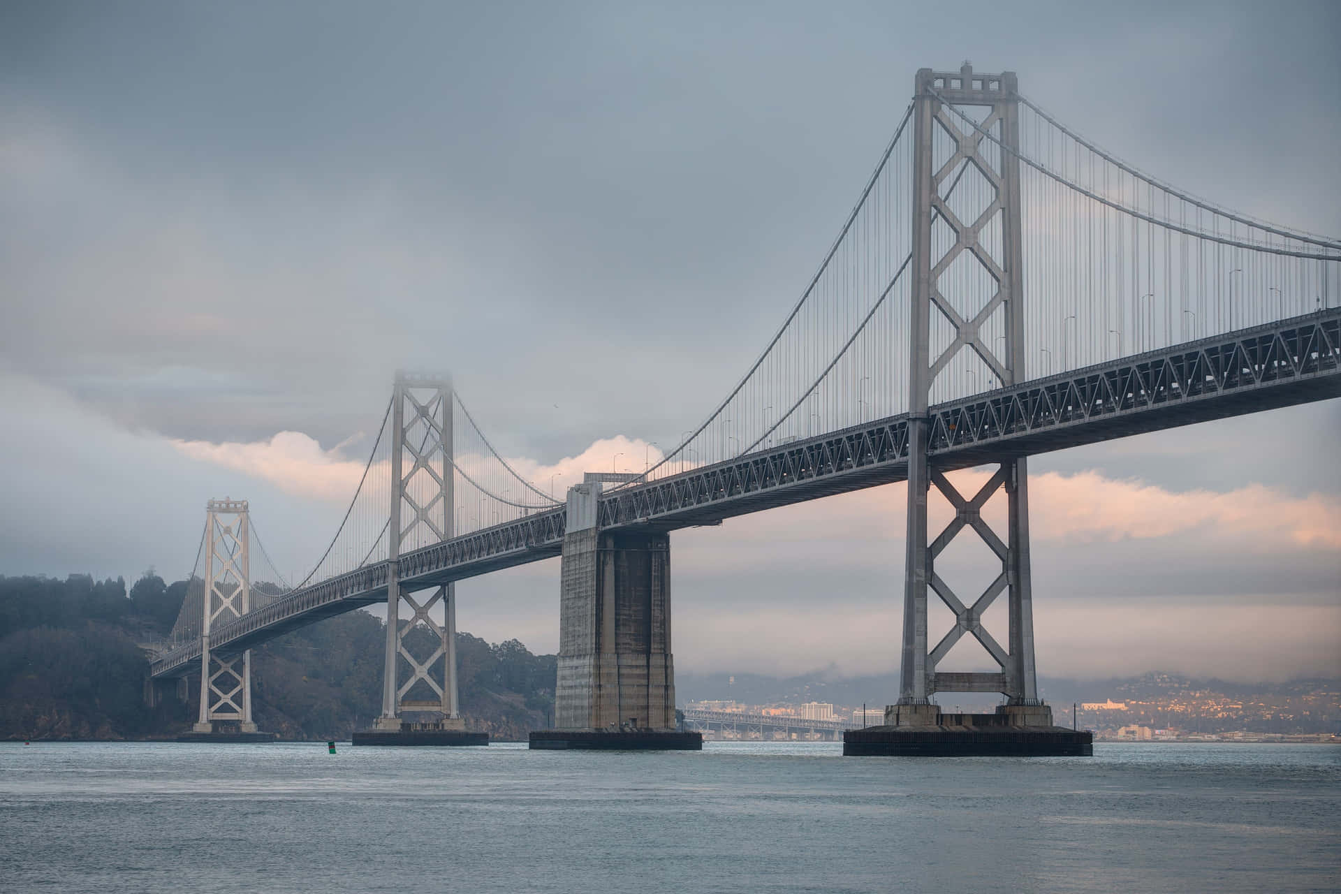 Oaklandbay Bridge Struktur Beste San Francisco Hintergrund