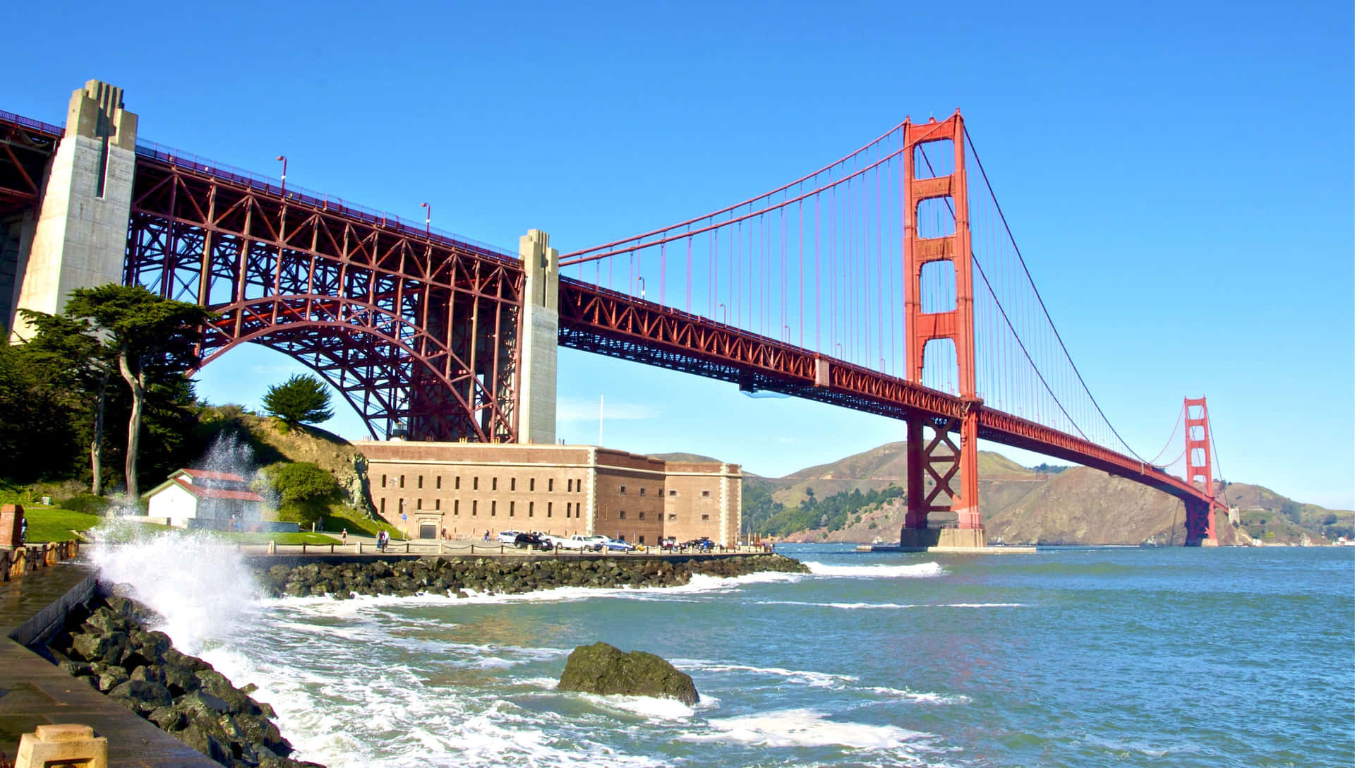 Zweiwahrzeichen - Der Beste Hintergrund Für San Francisco
