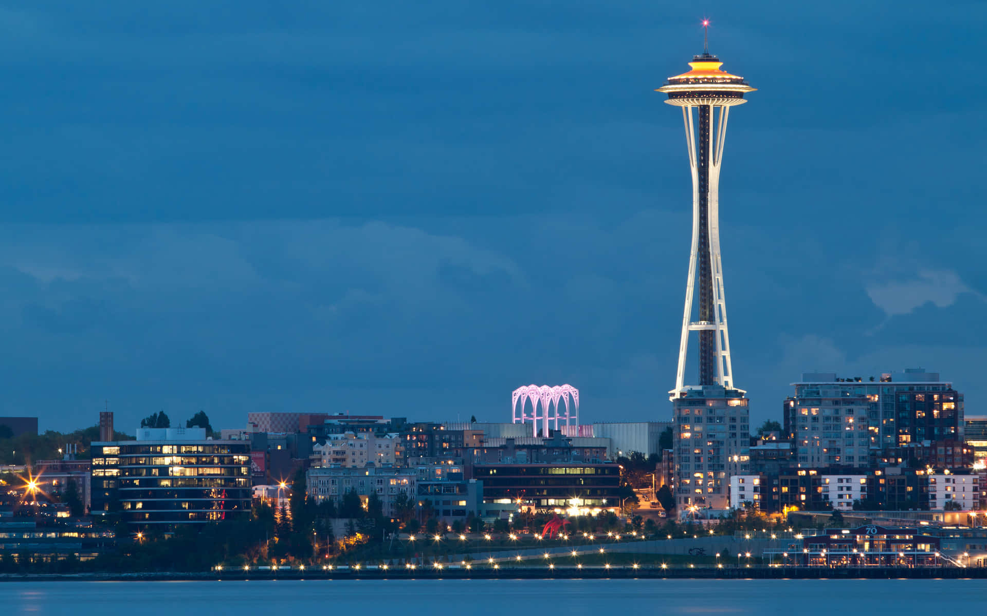Night City Landscape Best Seattle Background