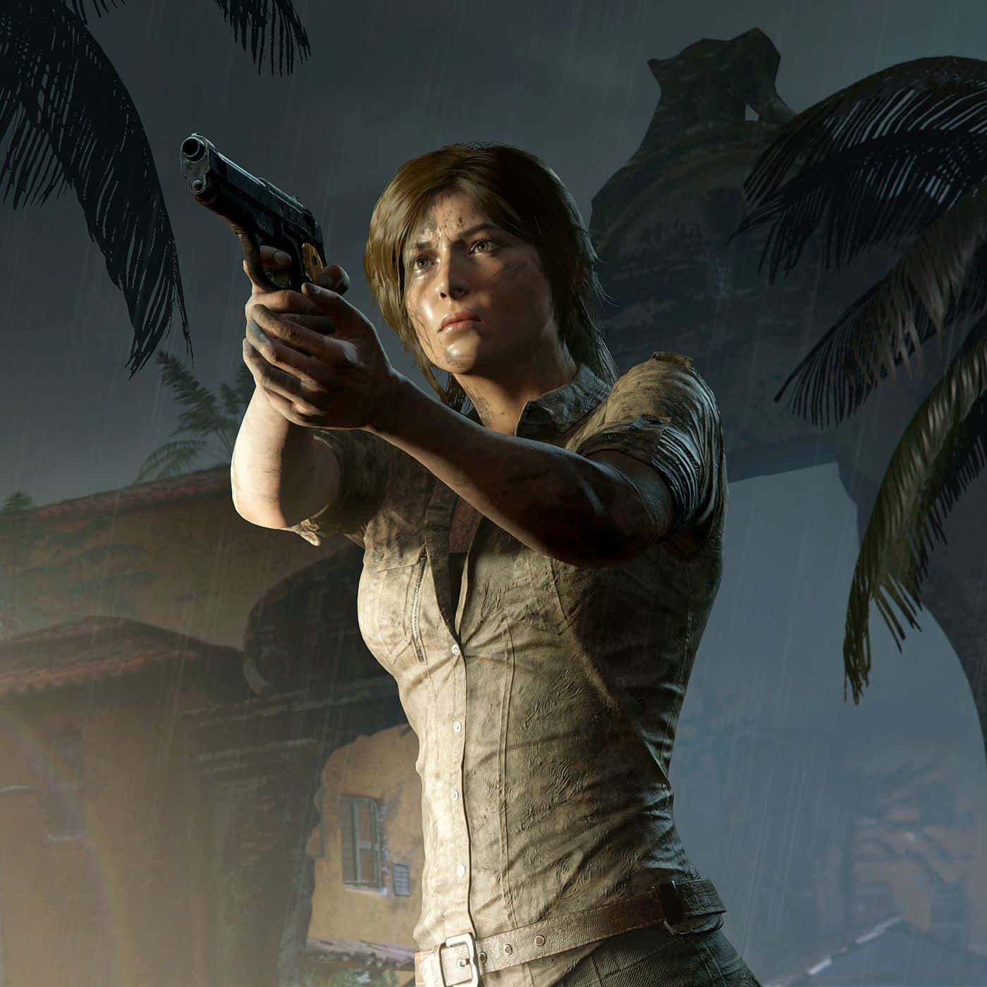 Kæmper Scene Bedste Skygge af Tomb Raider Baggrund