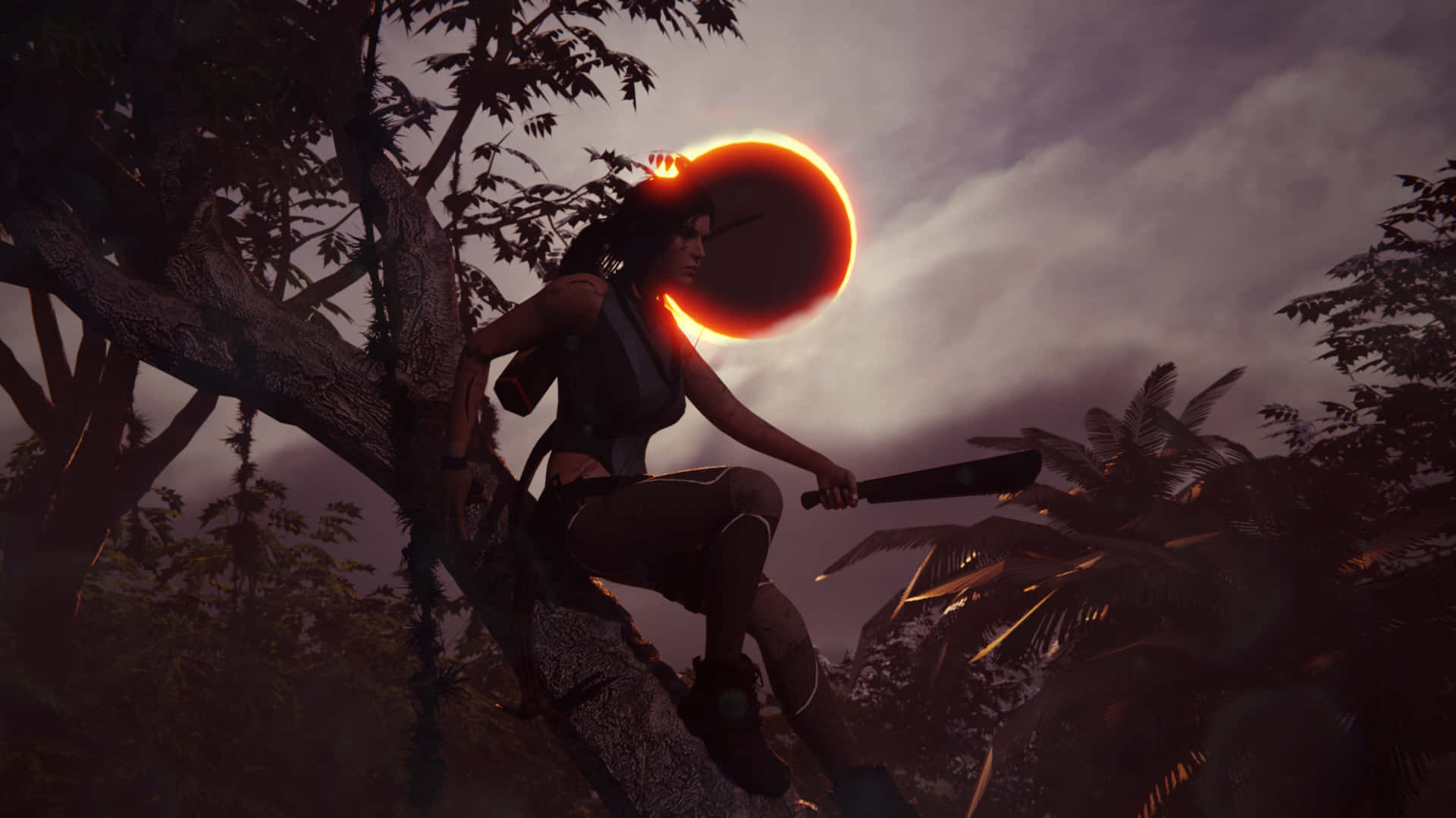 Eclipse Lara Croft Best Shadow Of The Tomb Raider Background