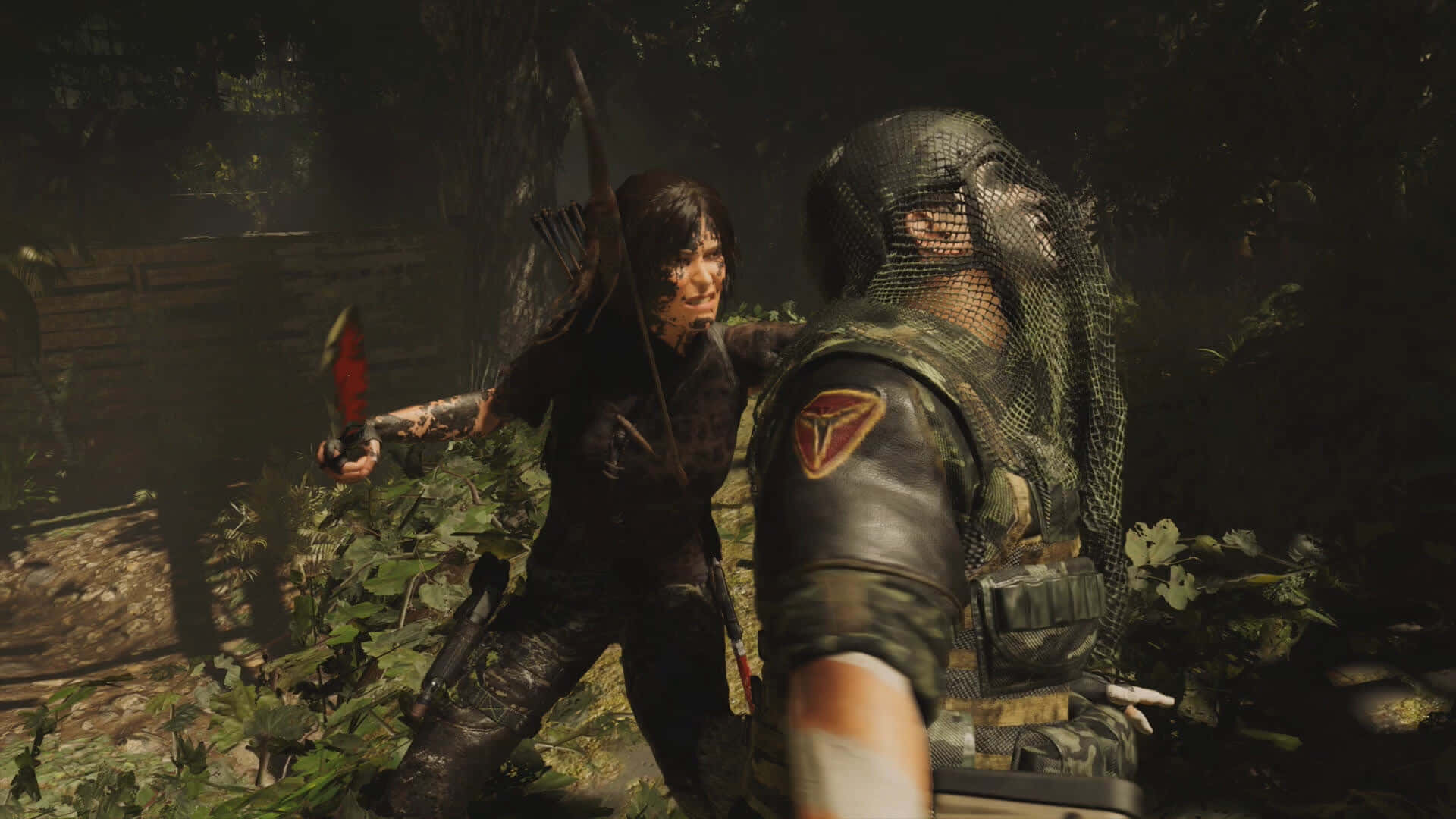 Dræbescene den bedste skygge af Tomb Raider baggrund Tapet