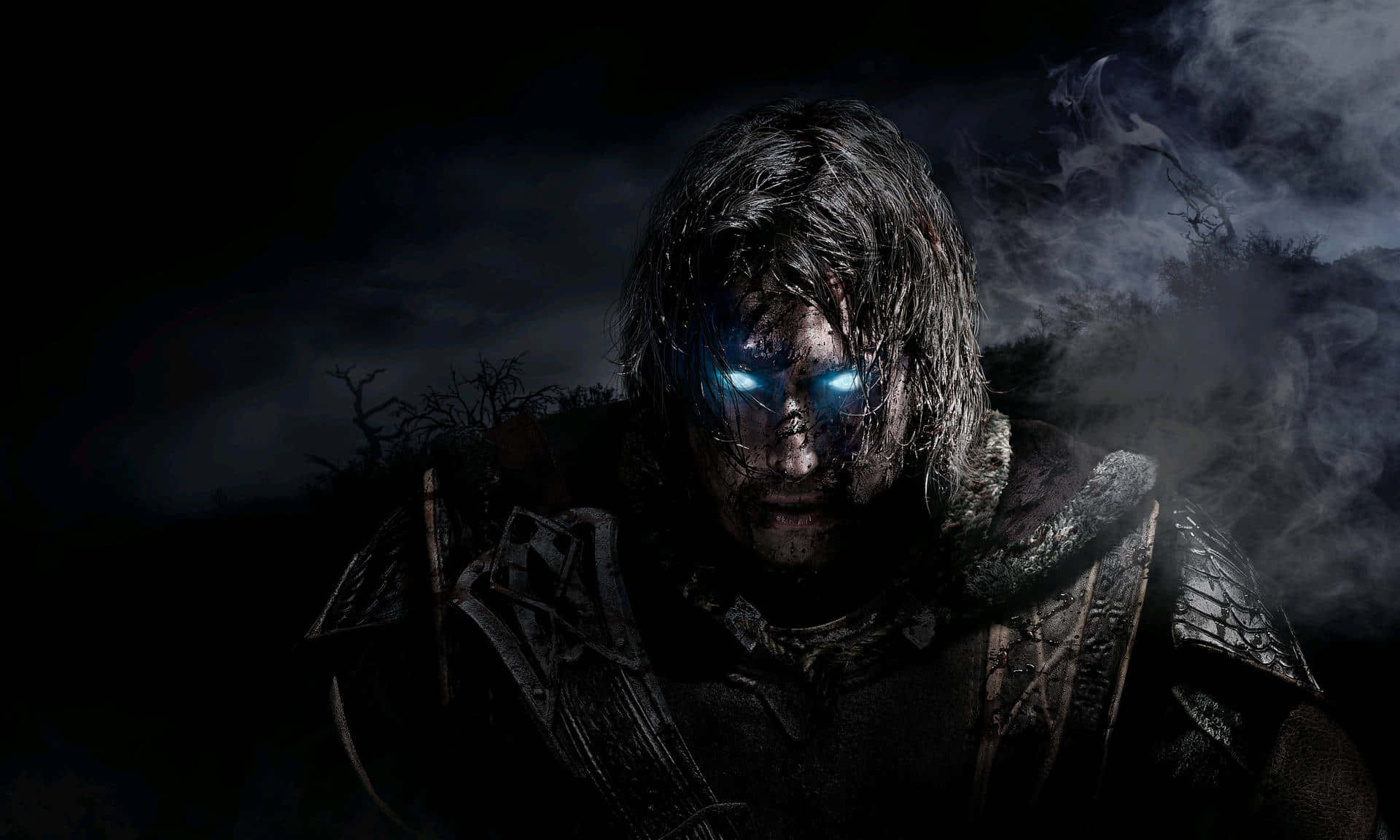 Besteshintergrundbild Von Shadow Of War - Talion Mit Markantem Aussehen Und Blauen Augen.