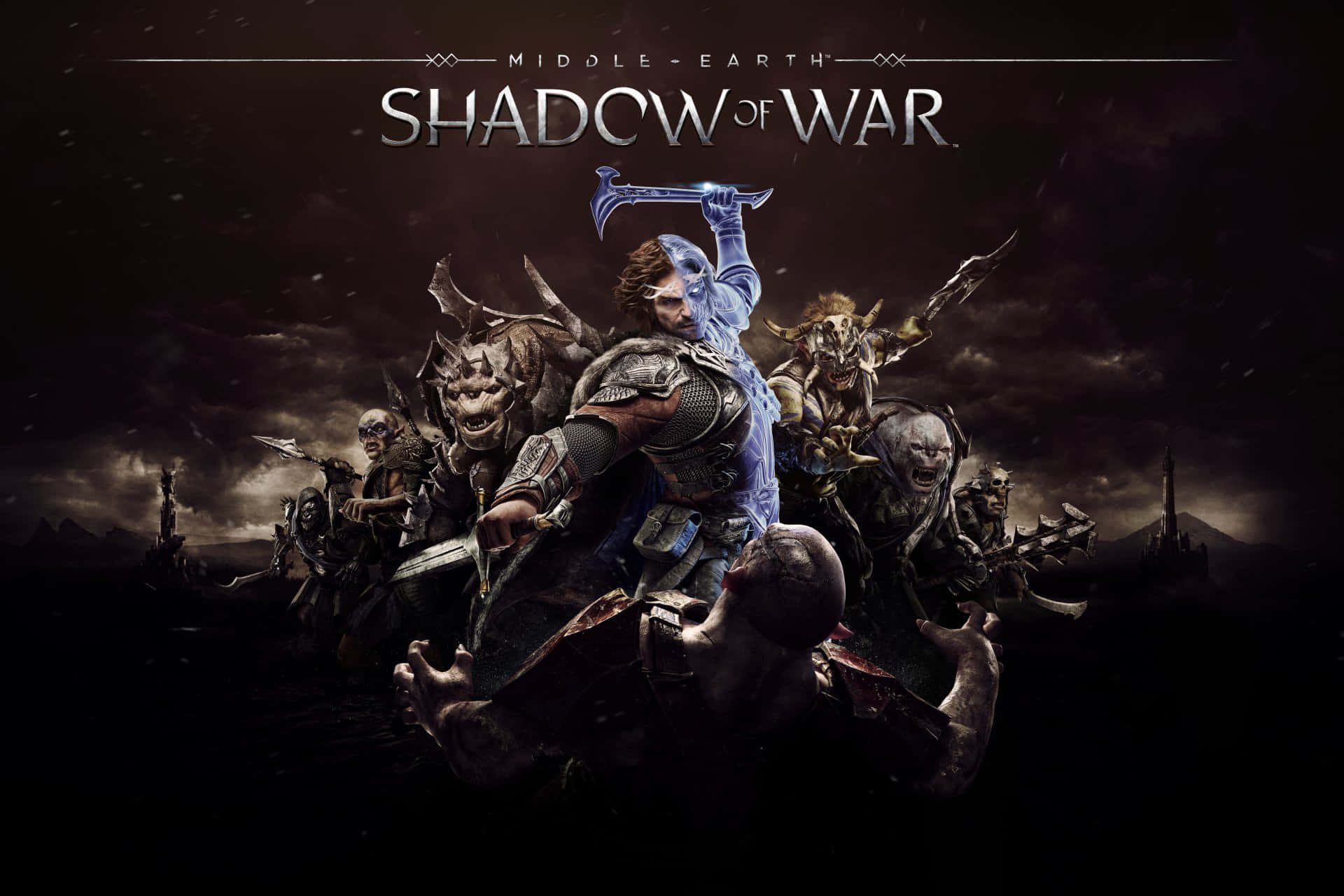 Bedste Shadow Of War baggrund Talion Med Tomahawk