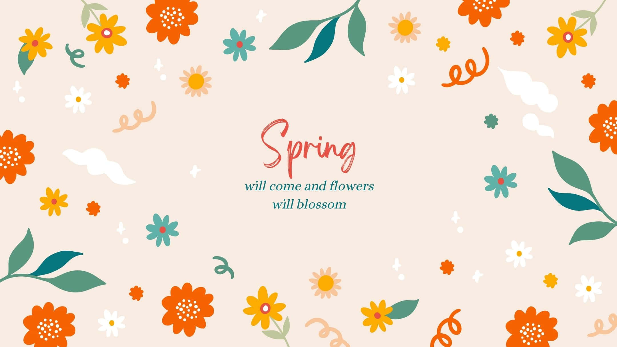 Best Spring Background With Inspiring Quote