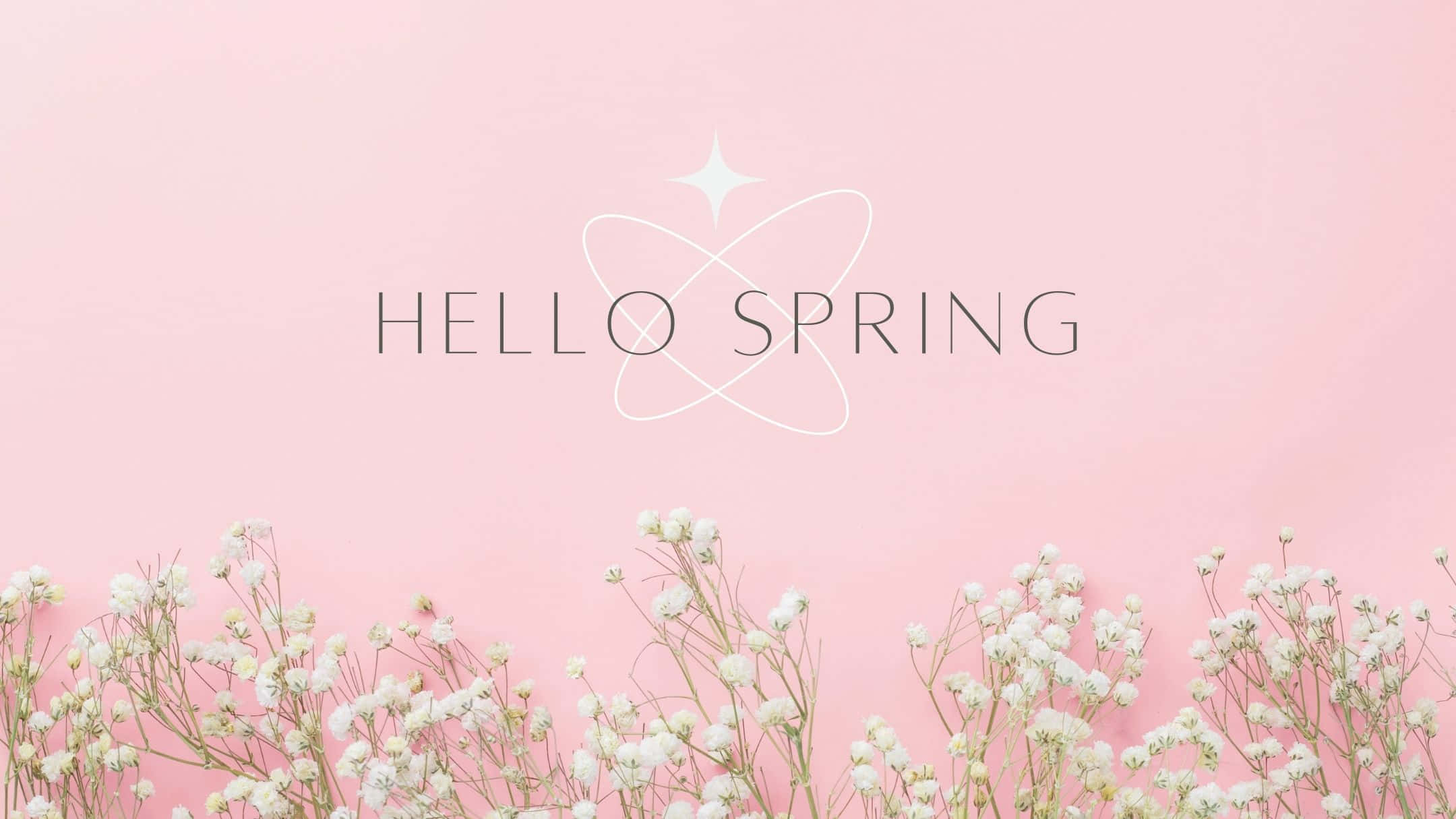 Pink Hello Best Spring Background Landscape