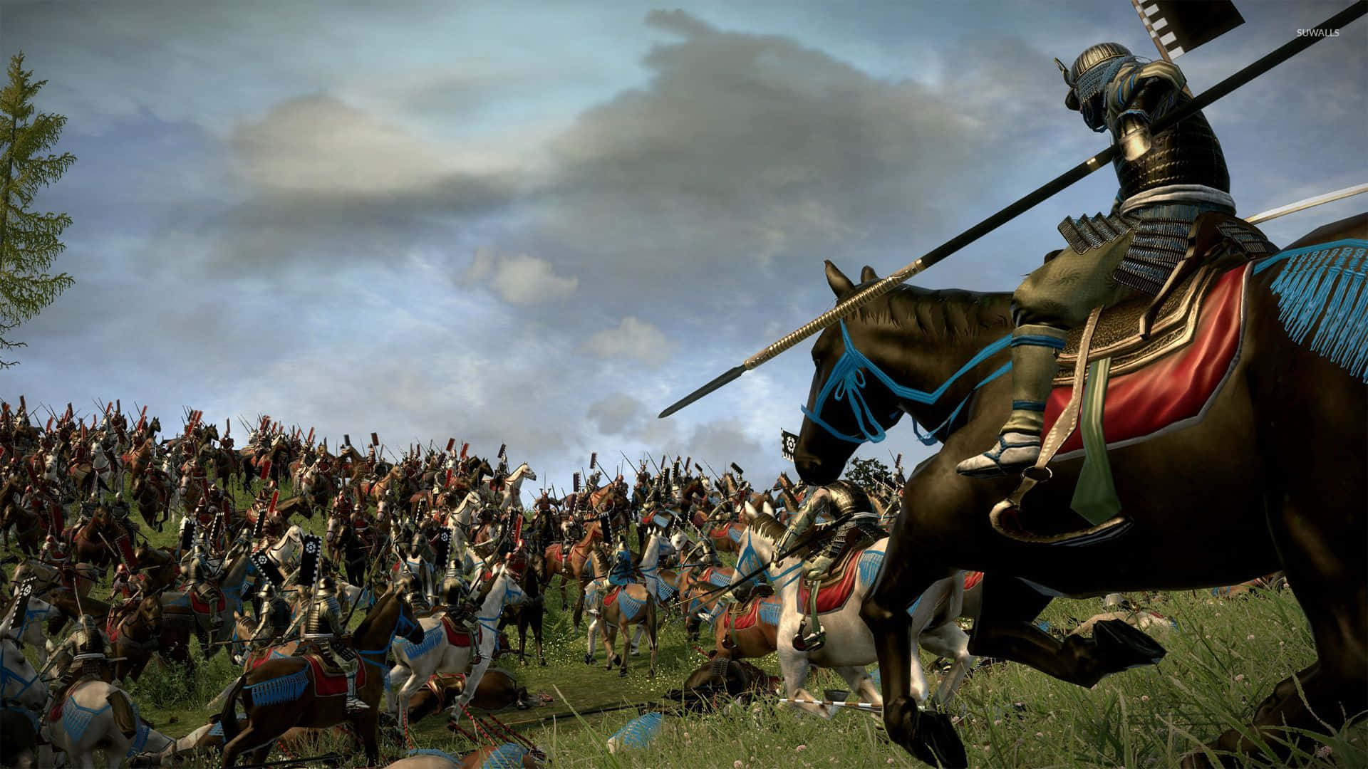 A Screenshot Of A Battle Between Men On Horses