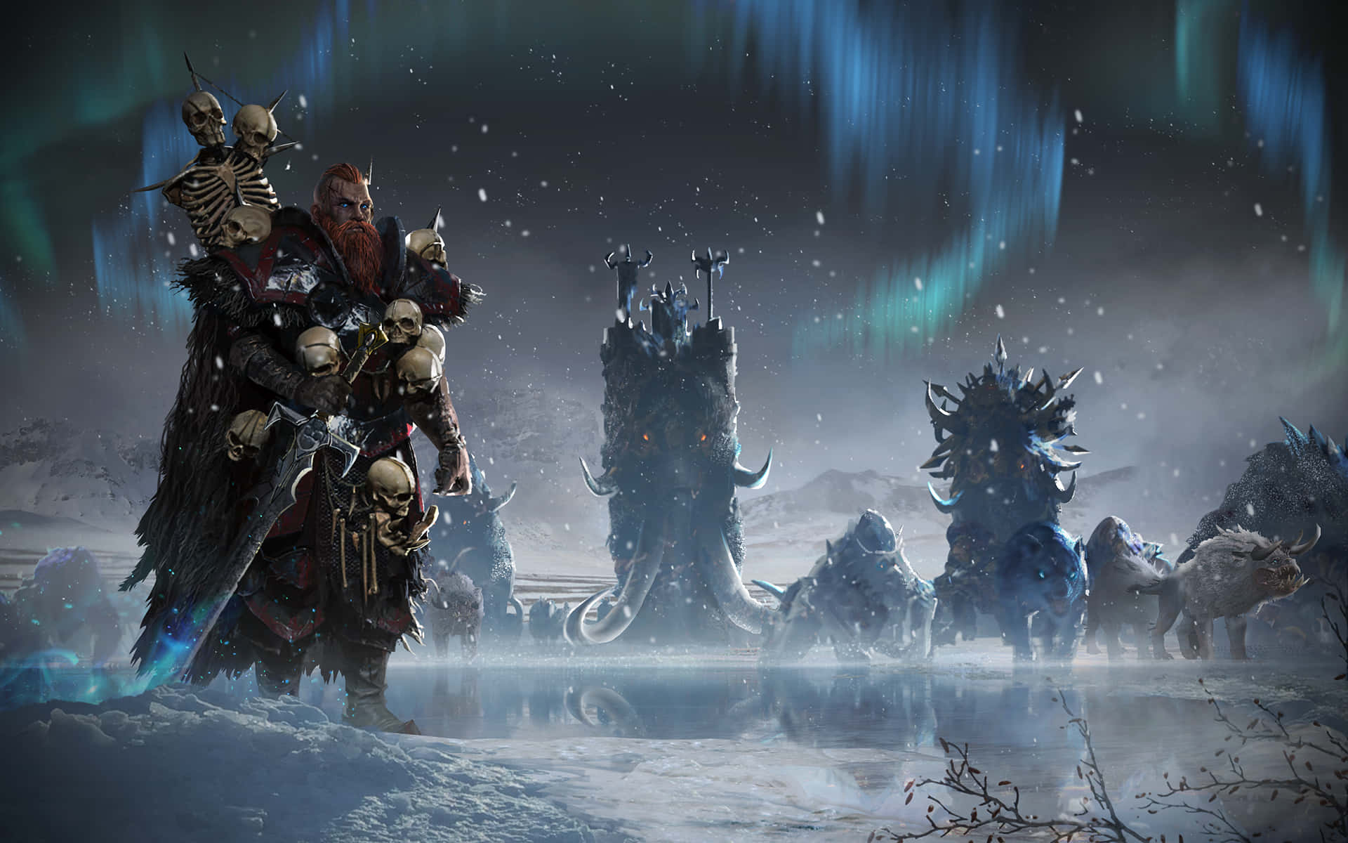 Worldof Warcraft - En Man I En Rock Står I Snön.