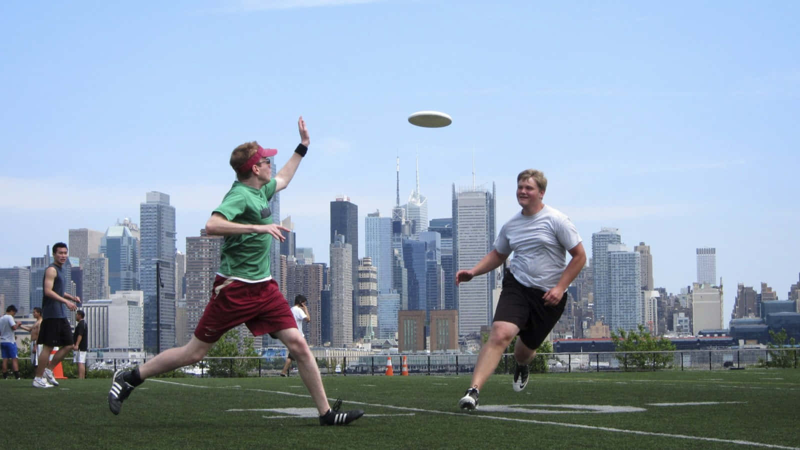 Intense Ultimate Frisbee Game in Action